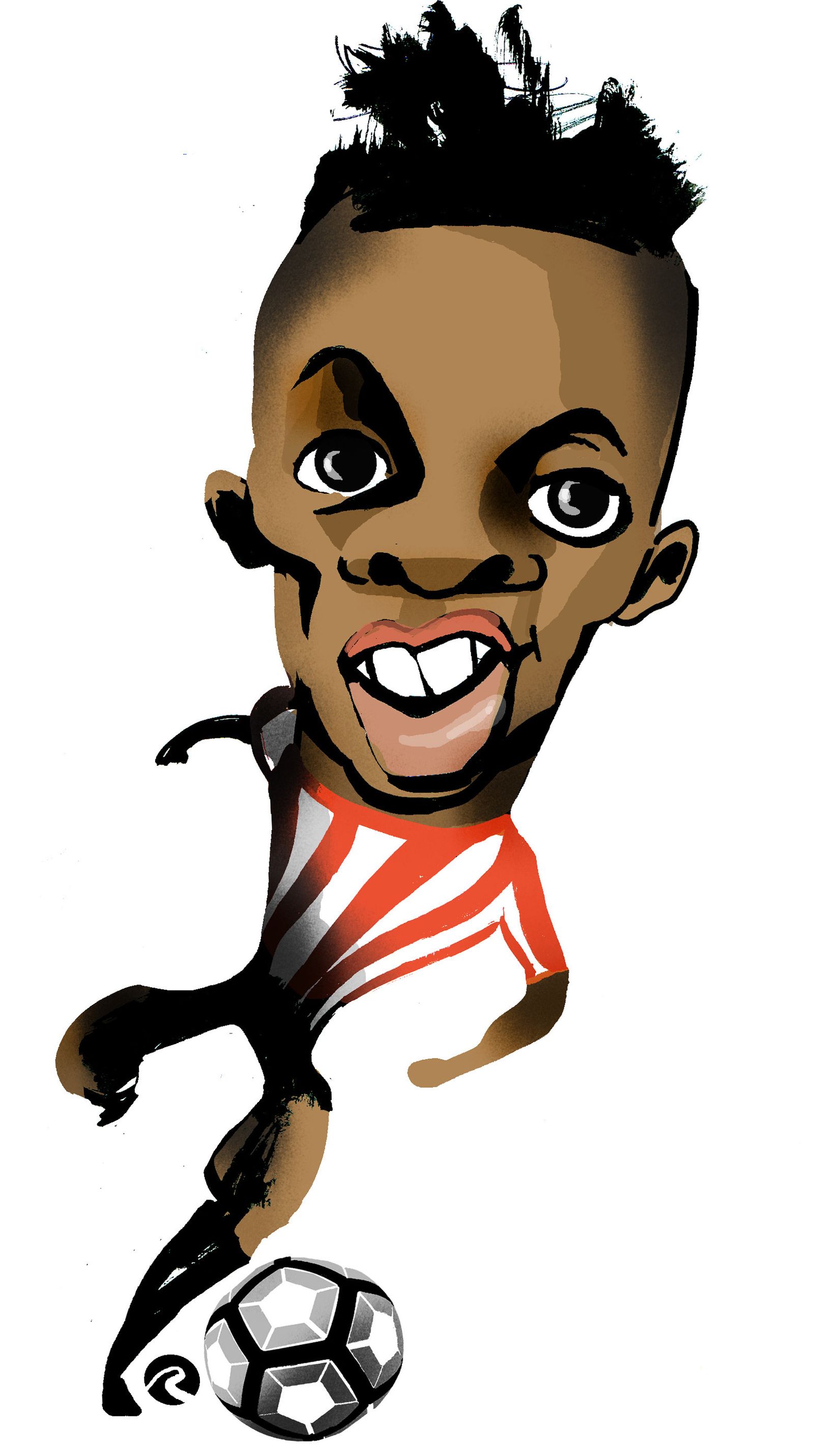 Caricatura de Iñaki Williams.
