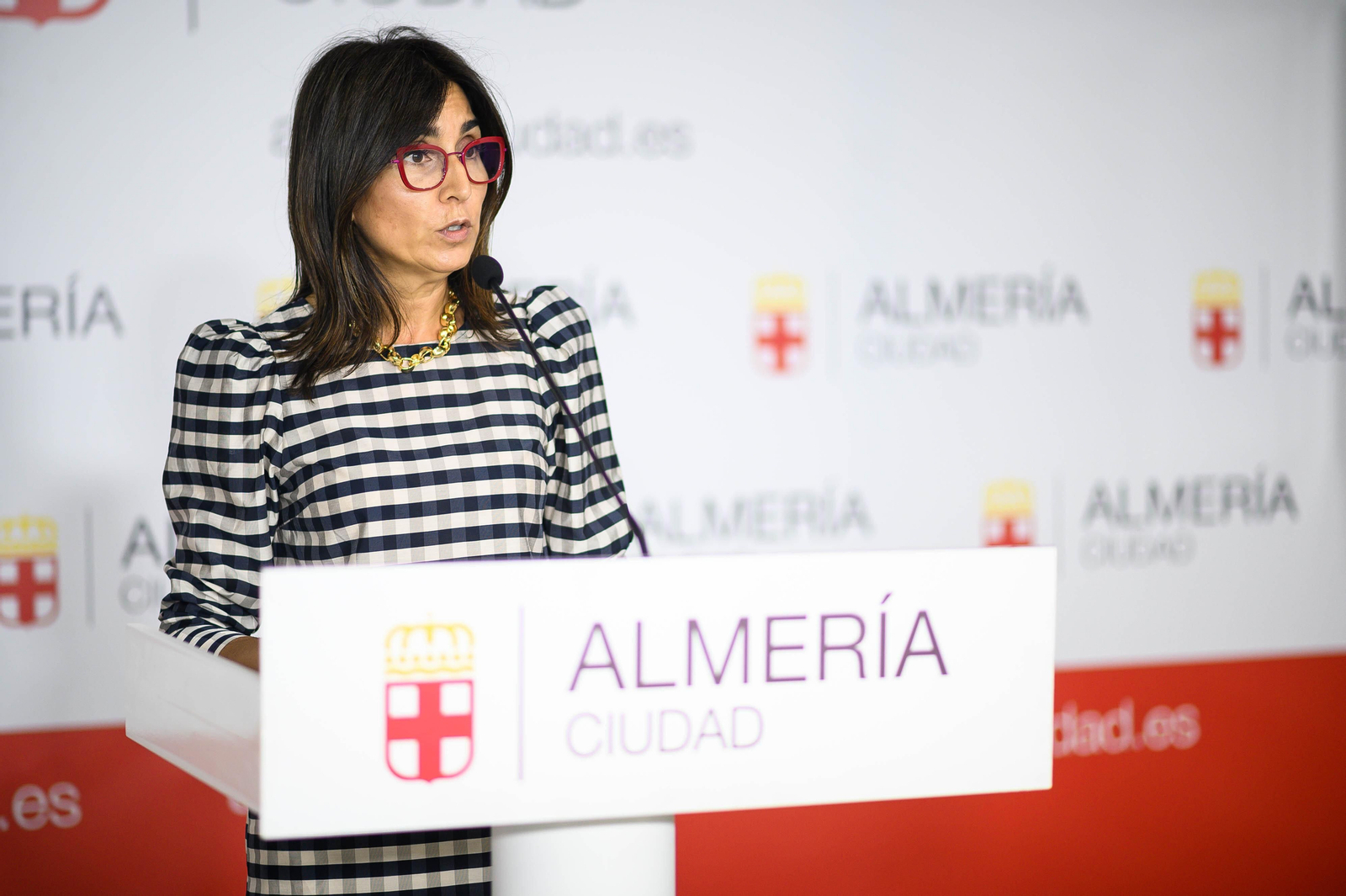 La concejal de Servicios Municipales,  Sacramento Sánchez, en la presentación del plan de fuentes