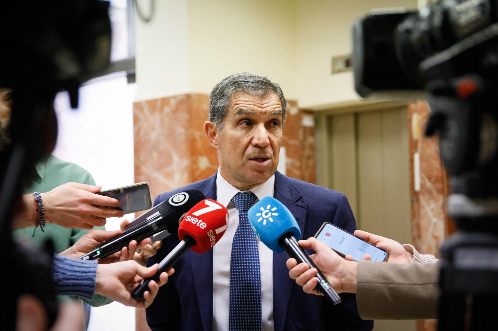 El presidente del TSJA, Lorenzo  del Río, este martes en Almería.