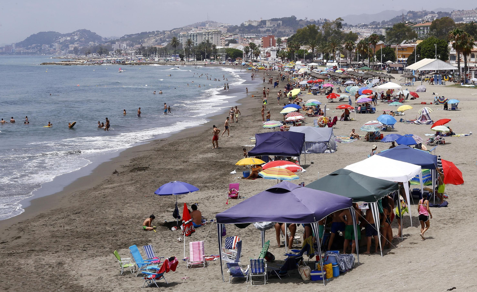 La playa de El Palo.