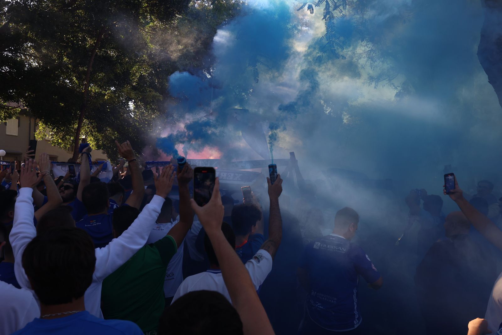 Así ha sido el recibimiento al Xerez CD en los aledaños de Chapín para el derbi