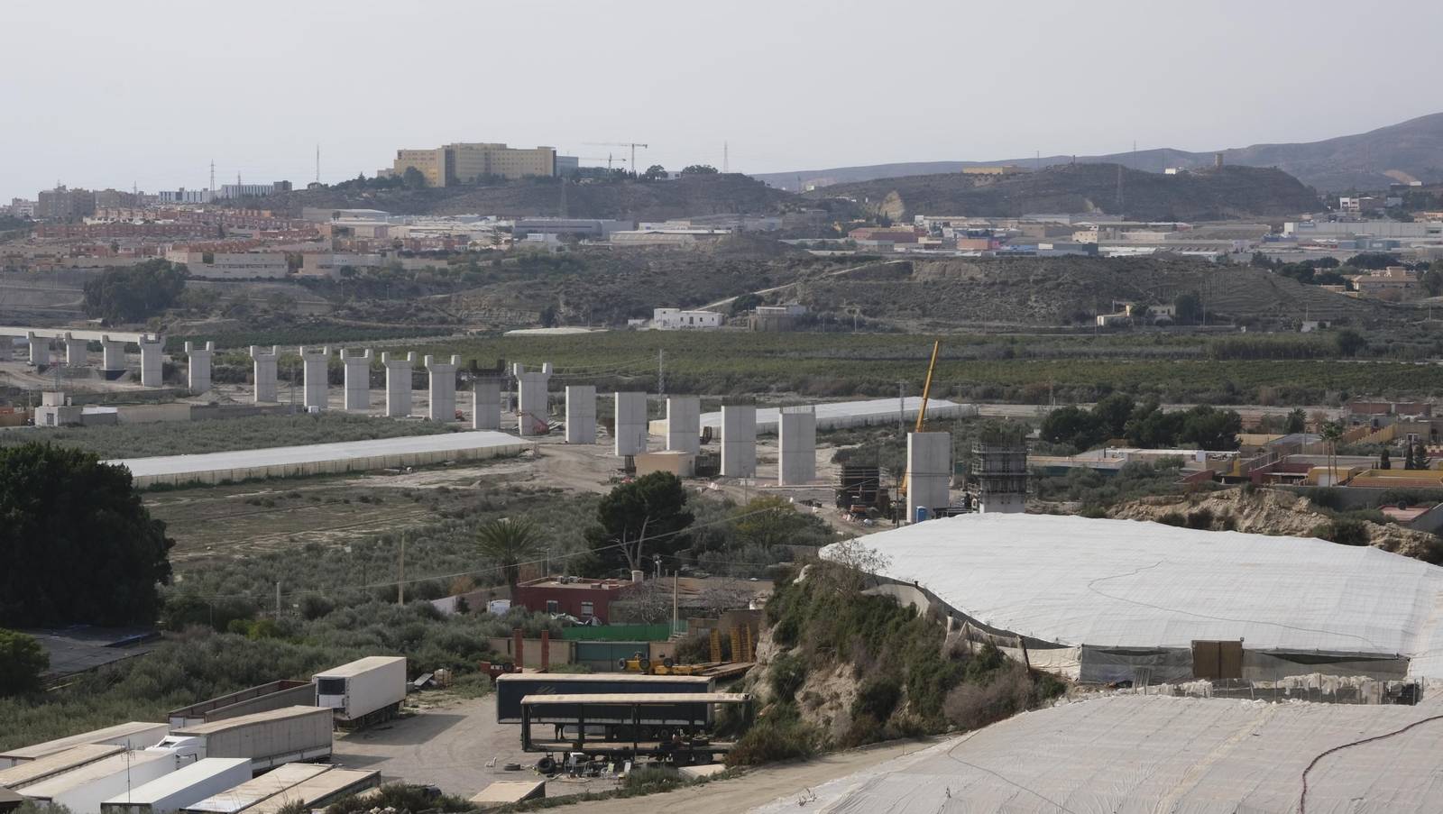 Las obras del AVE a su paso por Viator, en imágenes
