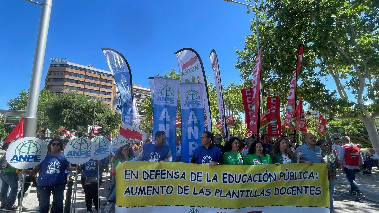 Manifestación por la Educación Pública en Jaén.