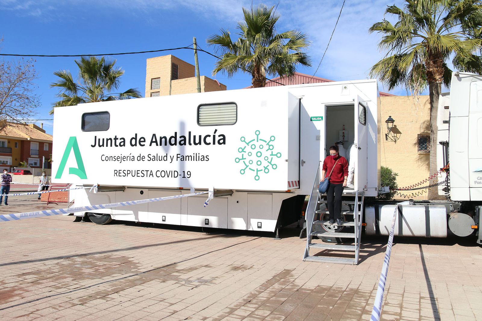 Unidad móvil para realizar test de antigenos.