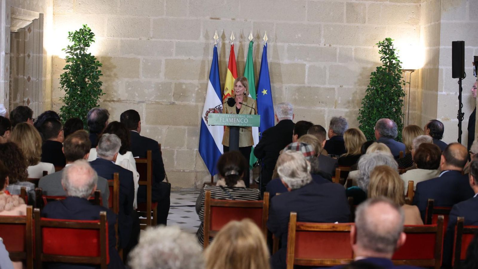 María José García-Pelayo, cerrando el acto en el Ayuntamiento