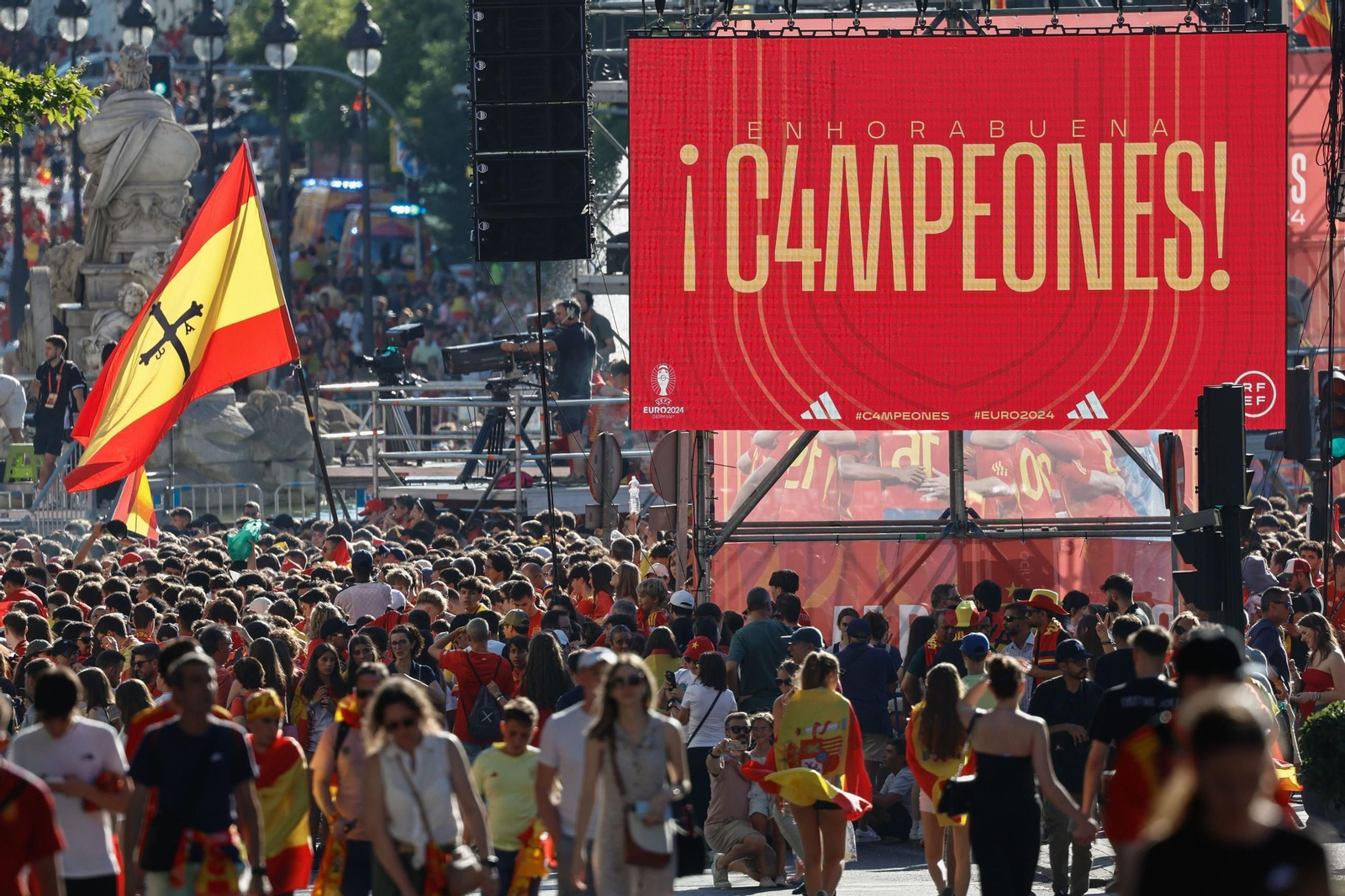 Las fotos de la celebración de España como campeona de la Eurocopa en Madrid
