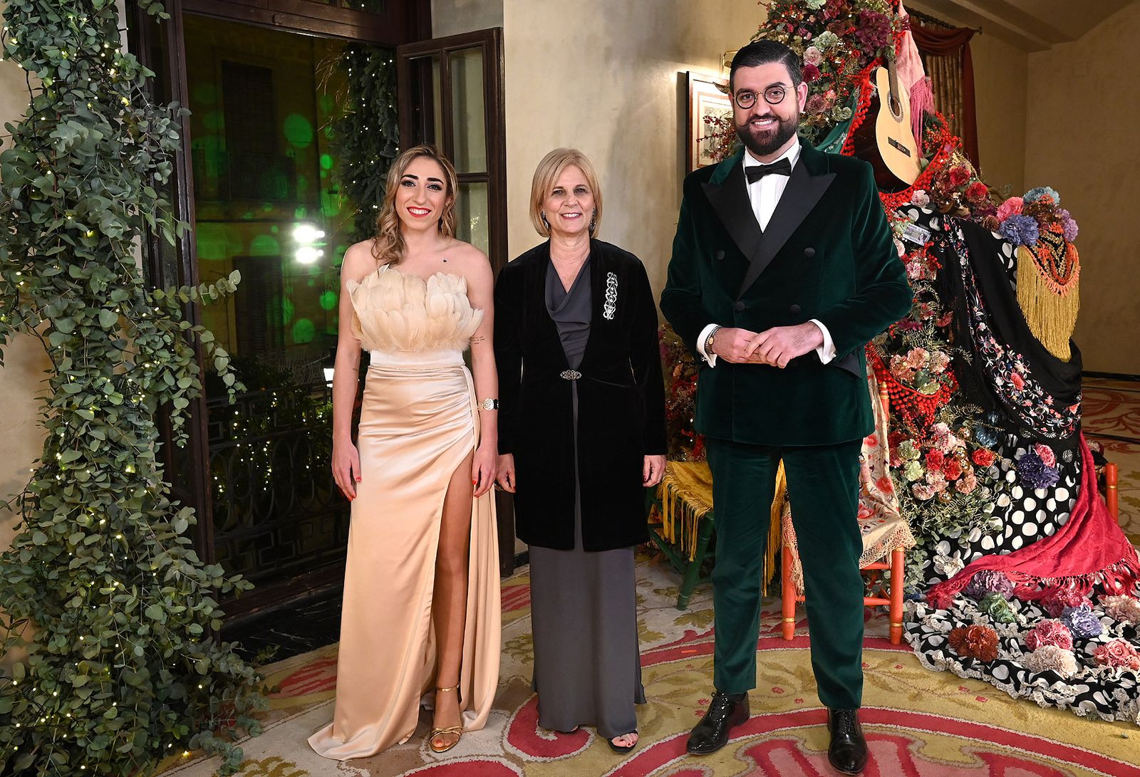 María José García-Pelayo, junto a Olga Carmona y Manu Sánchez.