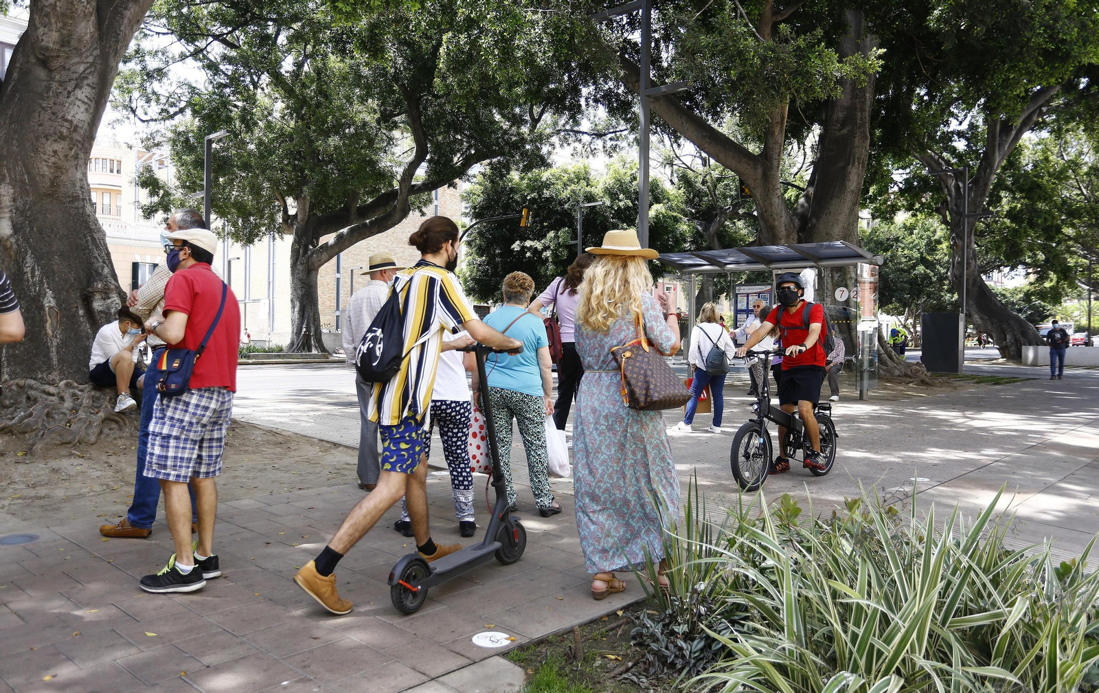 El peligroso carril bici de la Alameda, en fotos El peligroso carril bici de la Alameda, en fotos