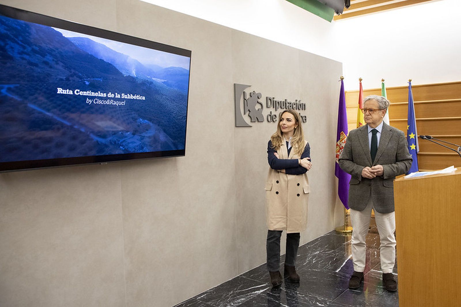 Narci Ruiz y Salvador Fuentes, en la sala de prensa de la Diputación de Córdoba.