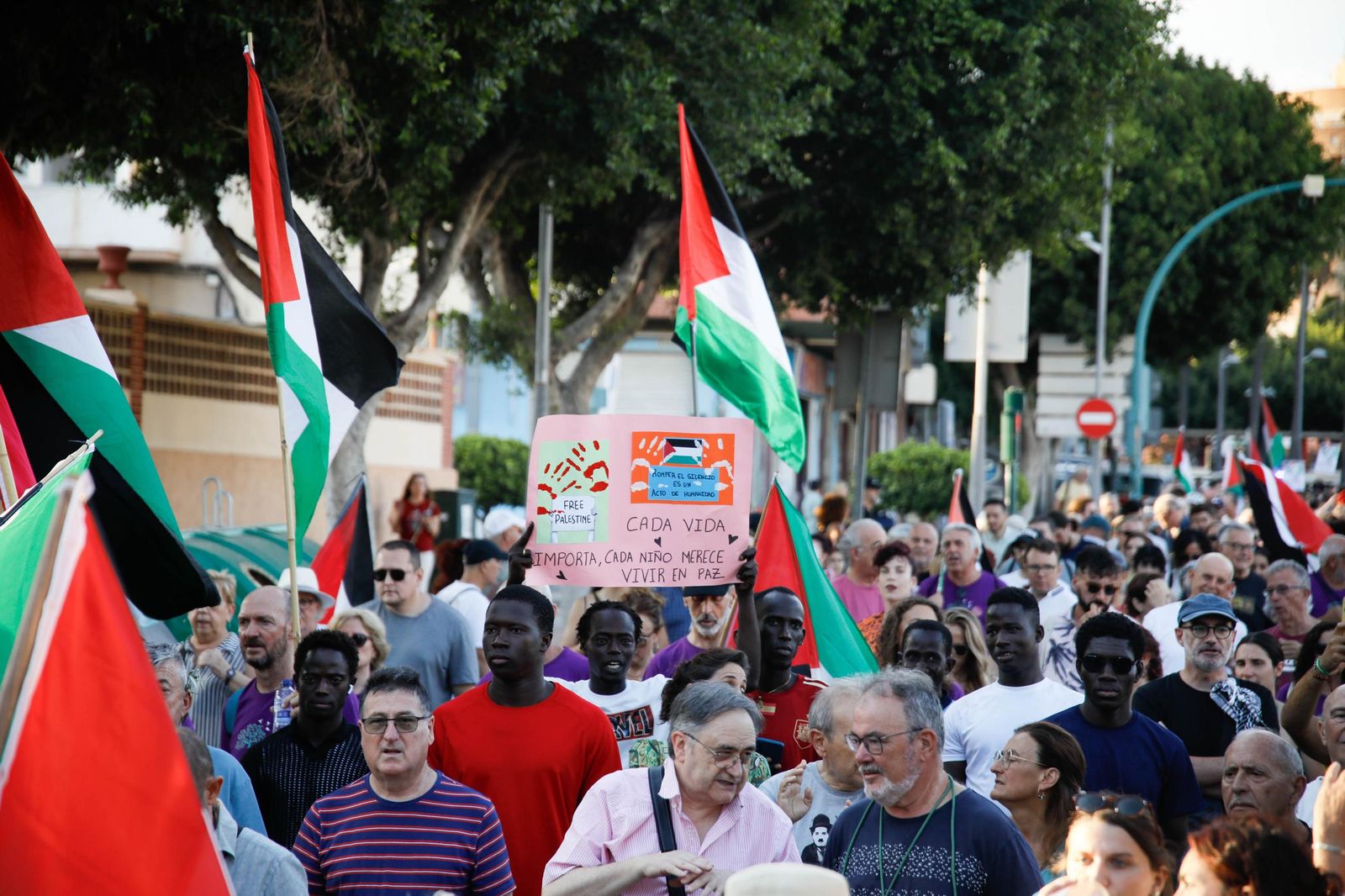 Imágenes de la manifestación en Almería por el genocidio en Palestina
