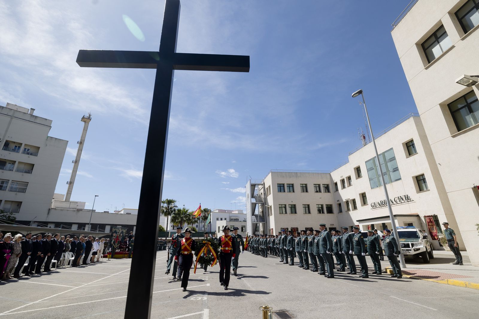 Toma de posesión del coronel Luis Martín Velasco como jefe de la Comandancia de la Guardia Civil  de Cádiz