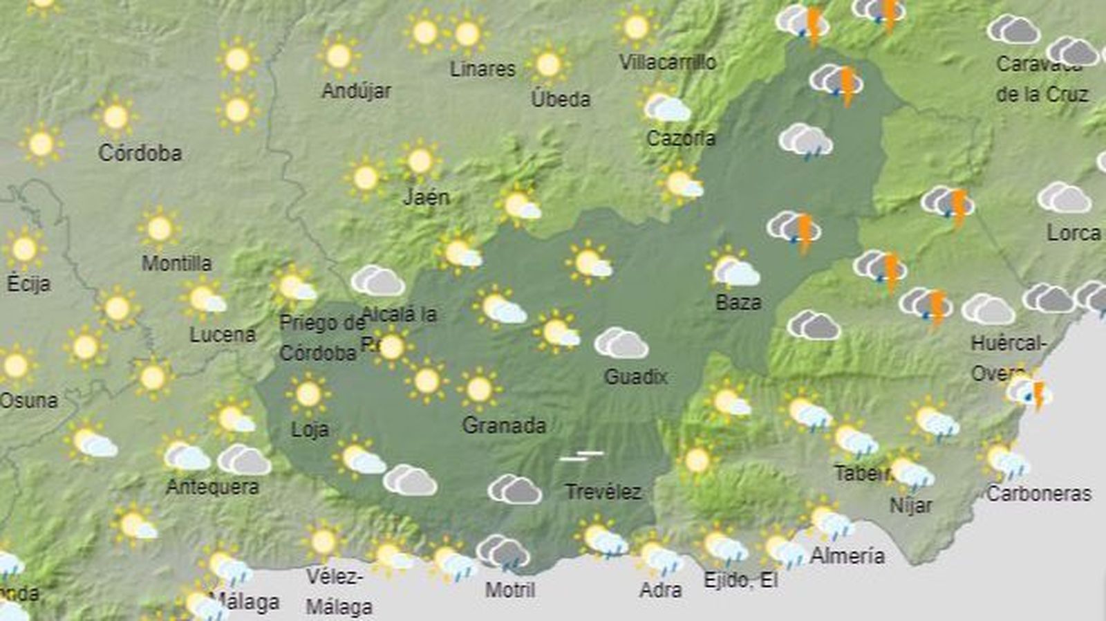 El Tiempo en Granada el 31 de diciembre de 2024