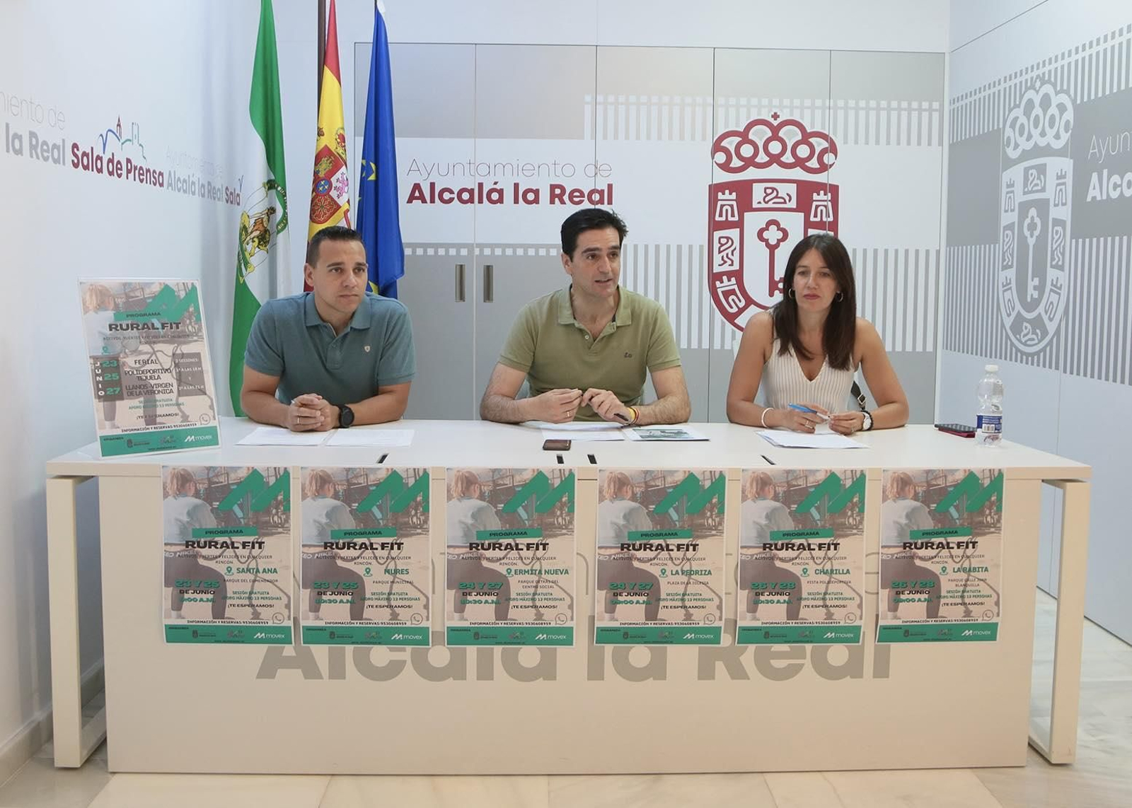 Javier Ruiz, Marino Aguilera y Belén Ramírez, en la presentación.