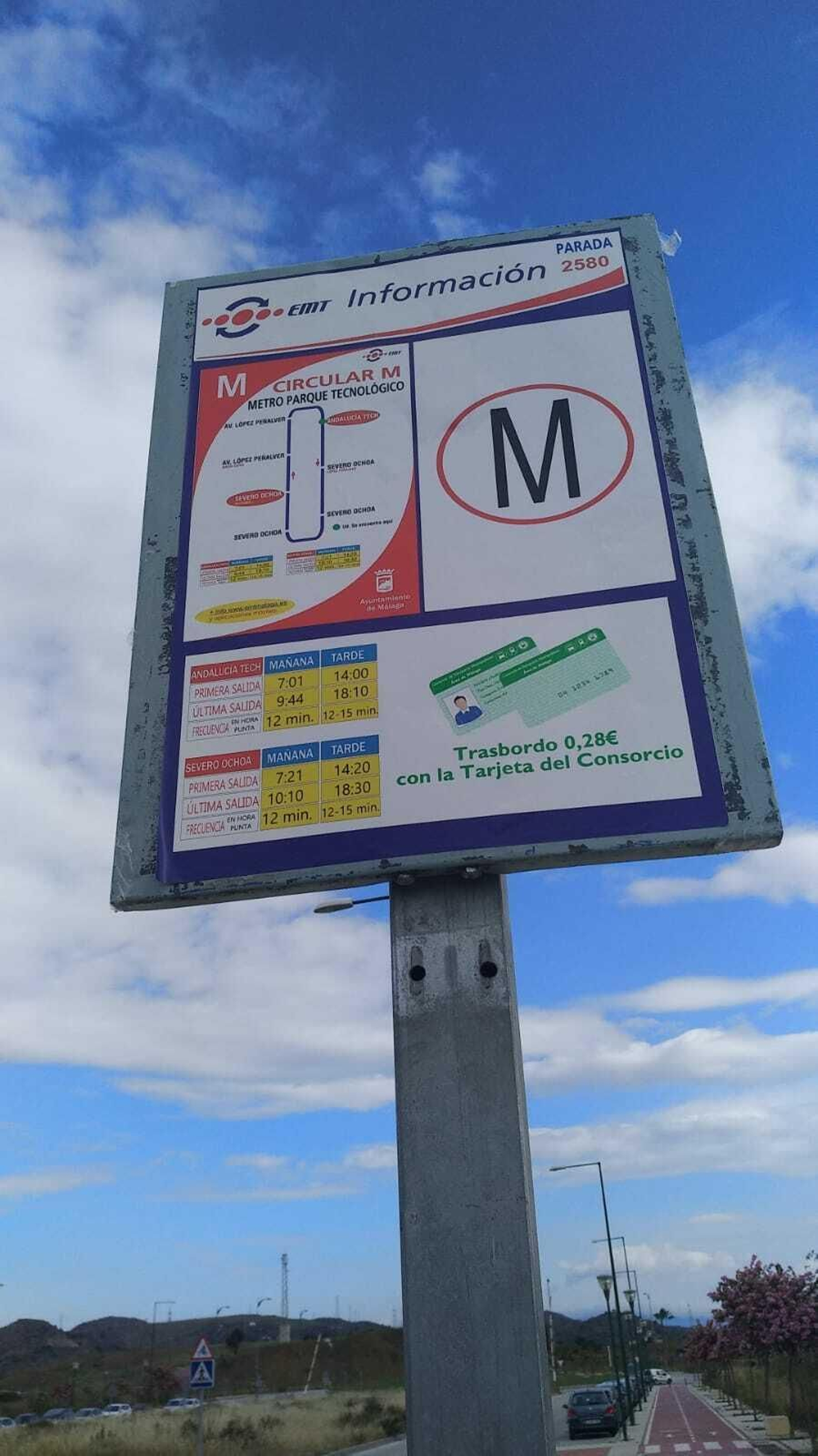 Información sobre el servicio de la lanzadera.