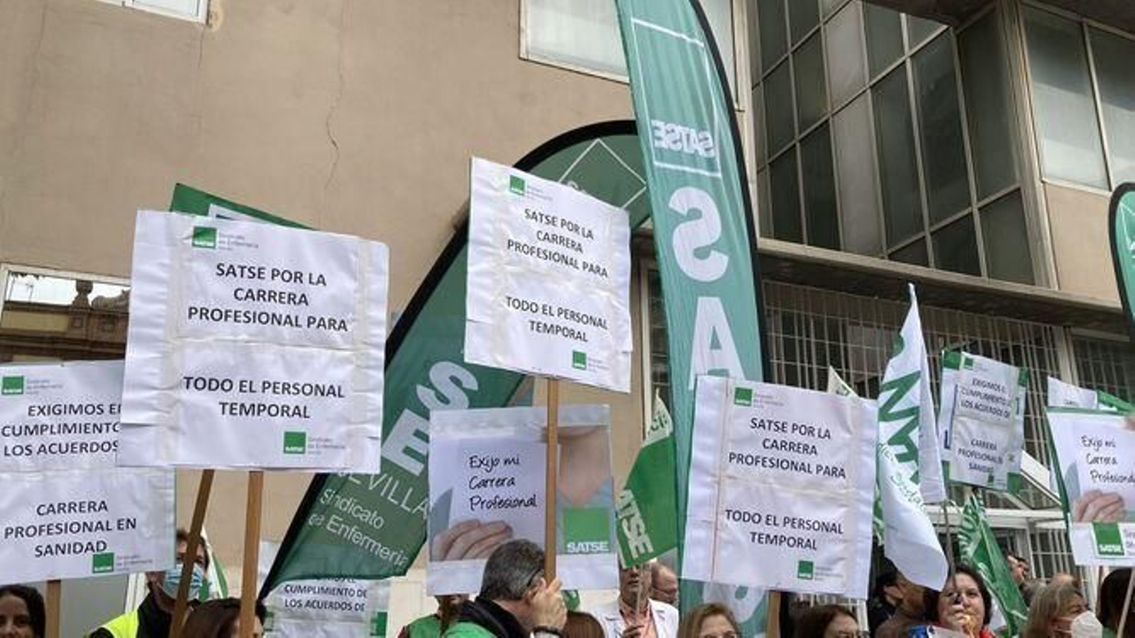 Manifestación del SATSE en el año 2023, en una imagen de archivo.