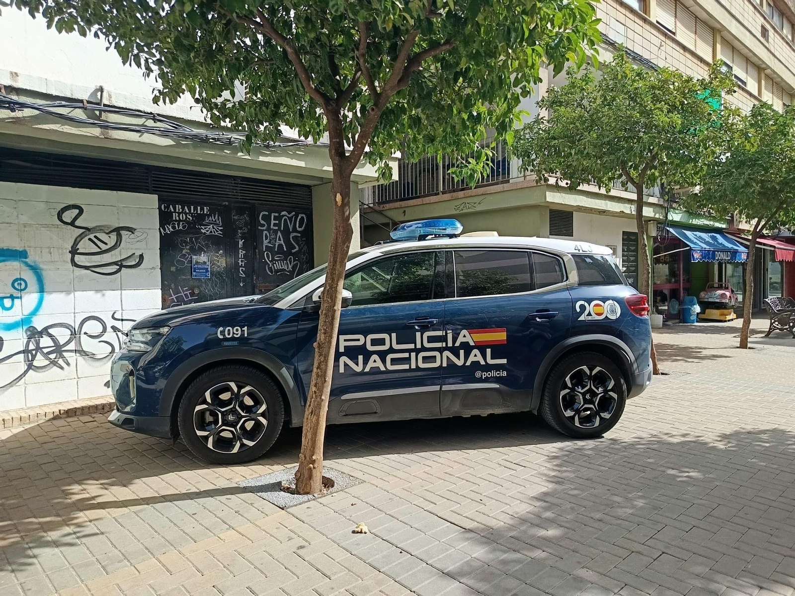 Un coche patrulla de la Policíua Nacional en Córdoba