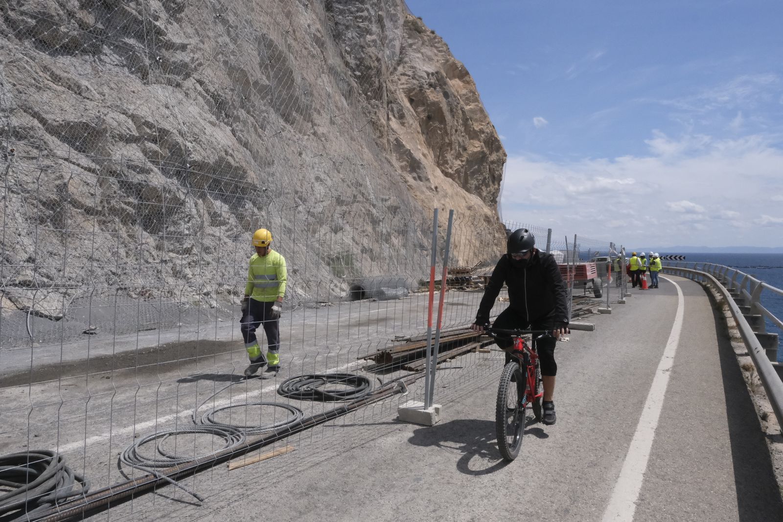 Fotogalería visita obras carretera El Cañarete-Almería-Aguadulce