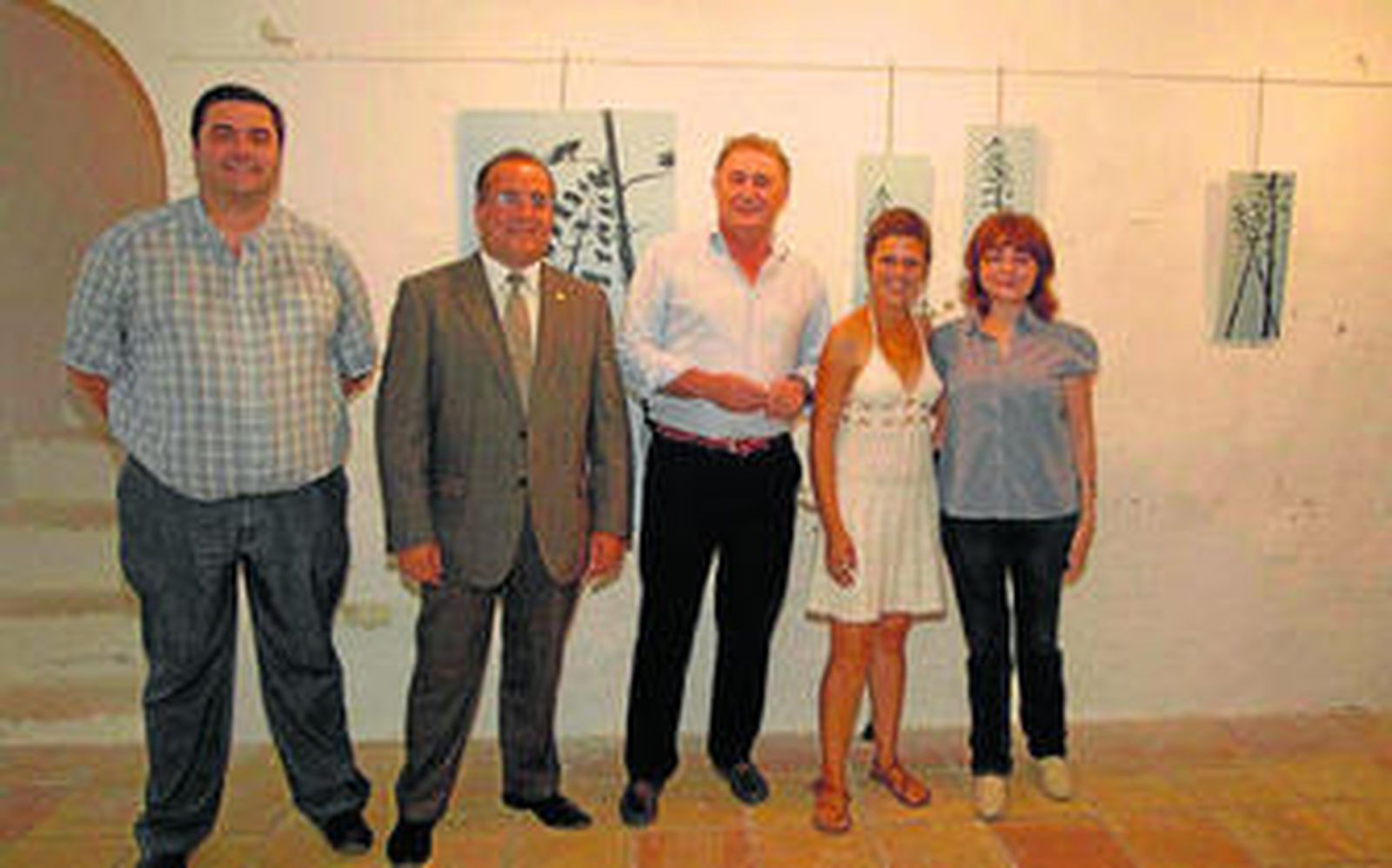 María Rosa Ponce junto a Jesús Caicedo, Lola Moreno, Juan Francisco Fernández y Francisco Rodríguez.