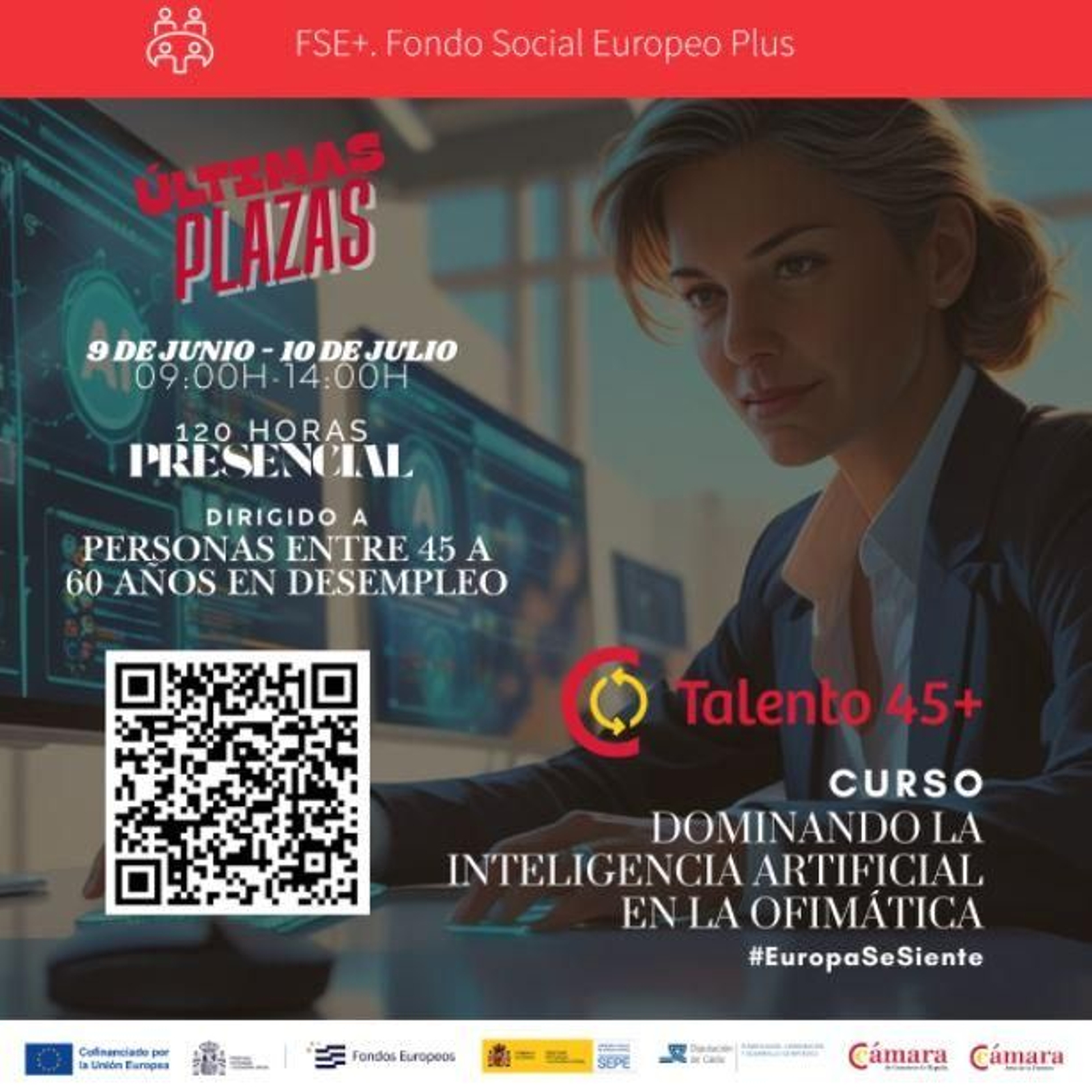 Detalla del cartel anunciador del curso de la Cámara de Comercio de Jerez. Detalla del cartel anunciador del curso de la Cámara de Comercio de Jerez.
