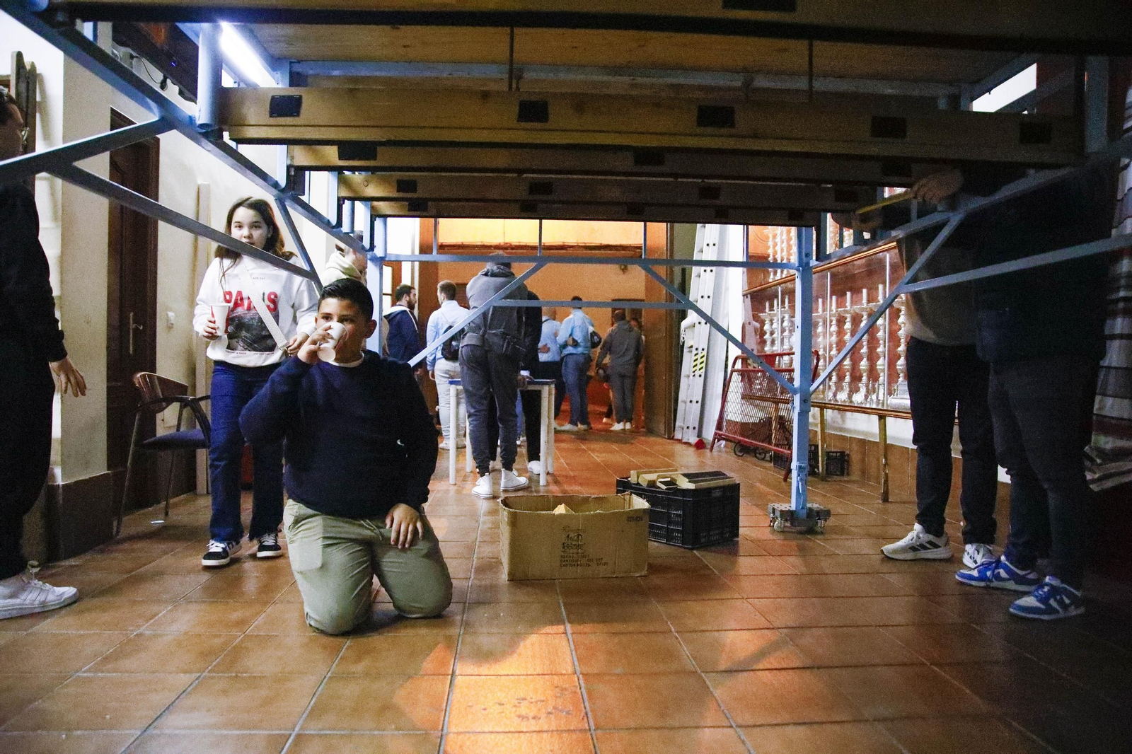 Ensayo de la hermandad de los Ángeles de la ciudad de Almería, en imágenes