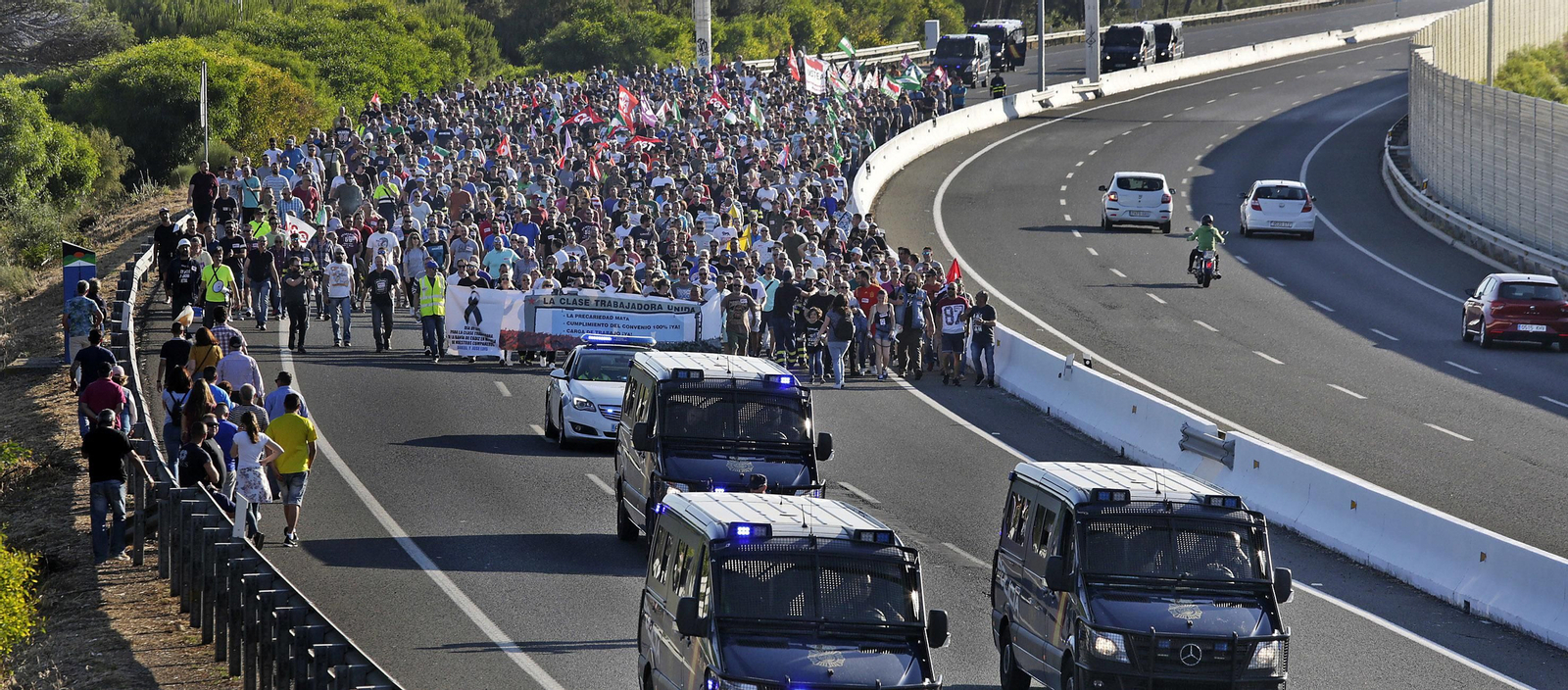 Manifestación de los trabajadores del metal en Cádiz