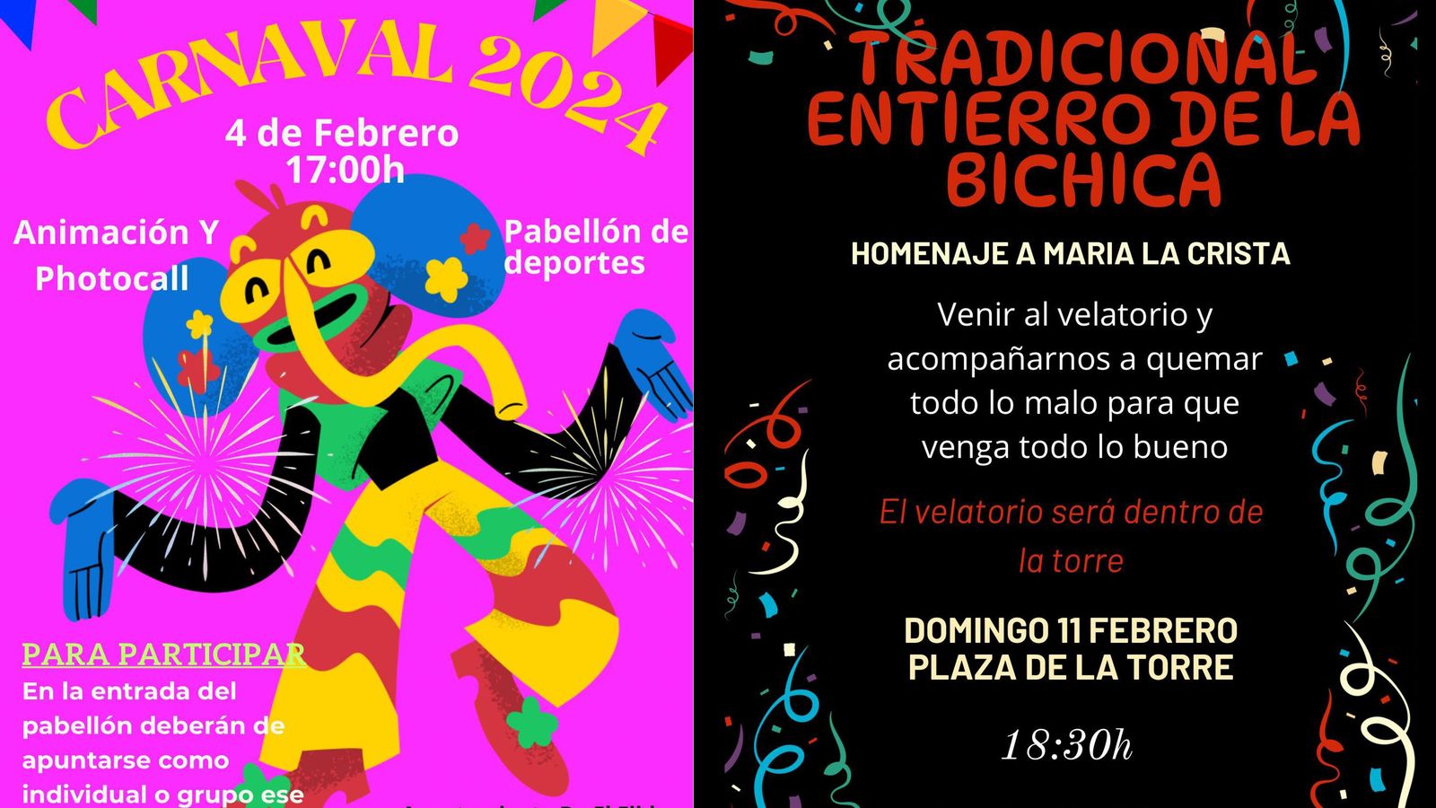 El Carnaval de Balerma tendrá el tradicional entierro de la Bichica como plato fuerte.