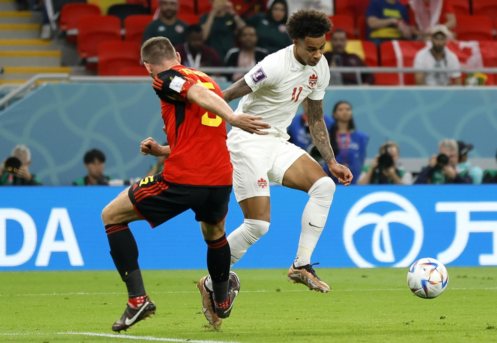 Las imágenes del Bélgica - Canadá en el Mundial de Qatar