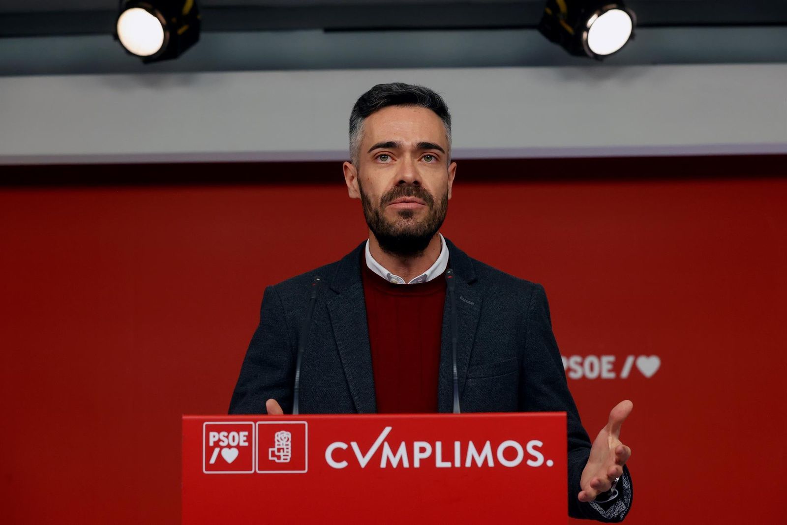 El portavoz de la Ejecutiva del PSOE, Felipe Sicilia, en una imagen de archivo.
