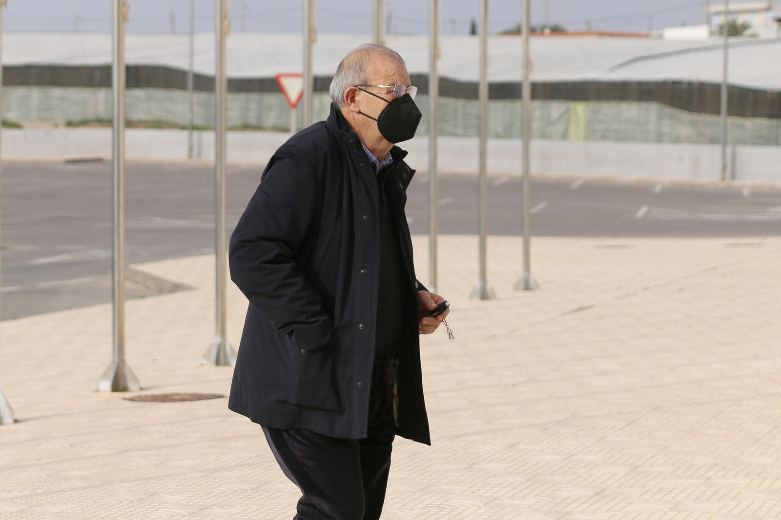 Juan Enciso entrando a la sede judicial.