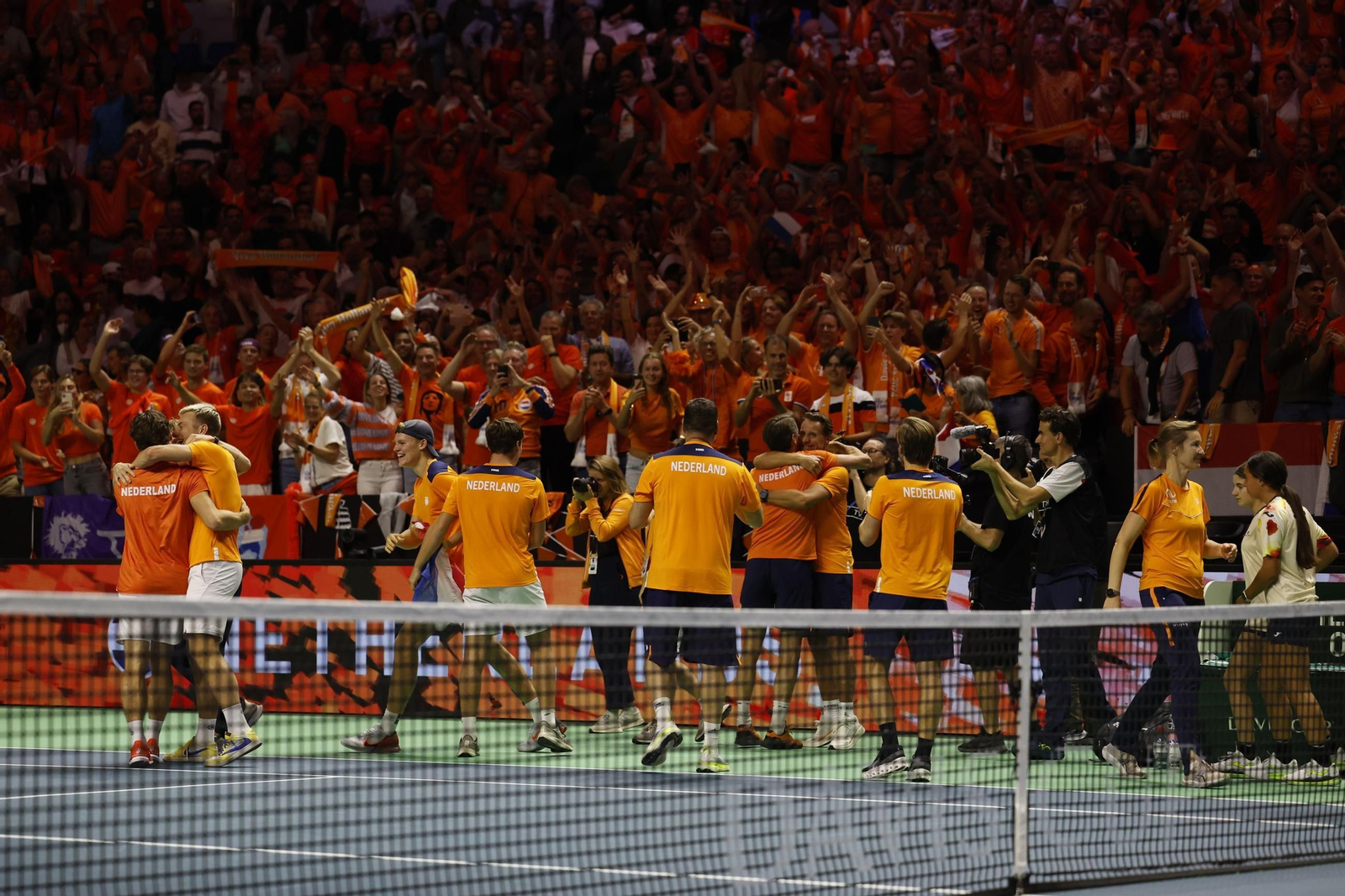 Las fotos de la derrota de España en el dobles ante Países Bajos