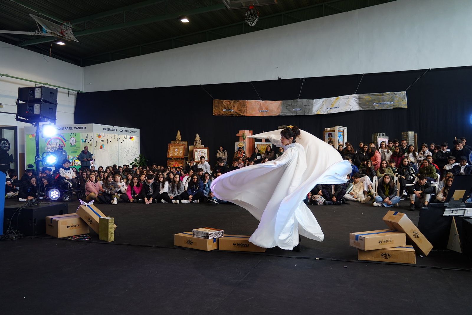 Una actividad durante la inauguración del X Salón del Libro de Pozoblanco.