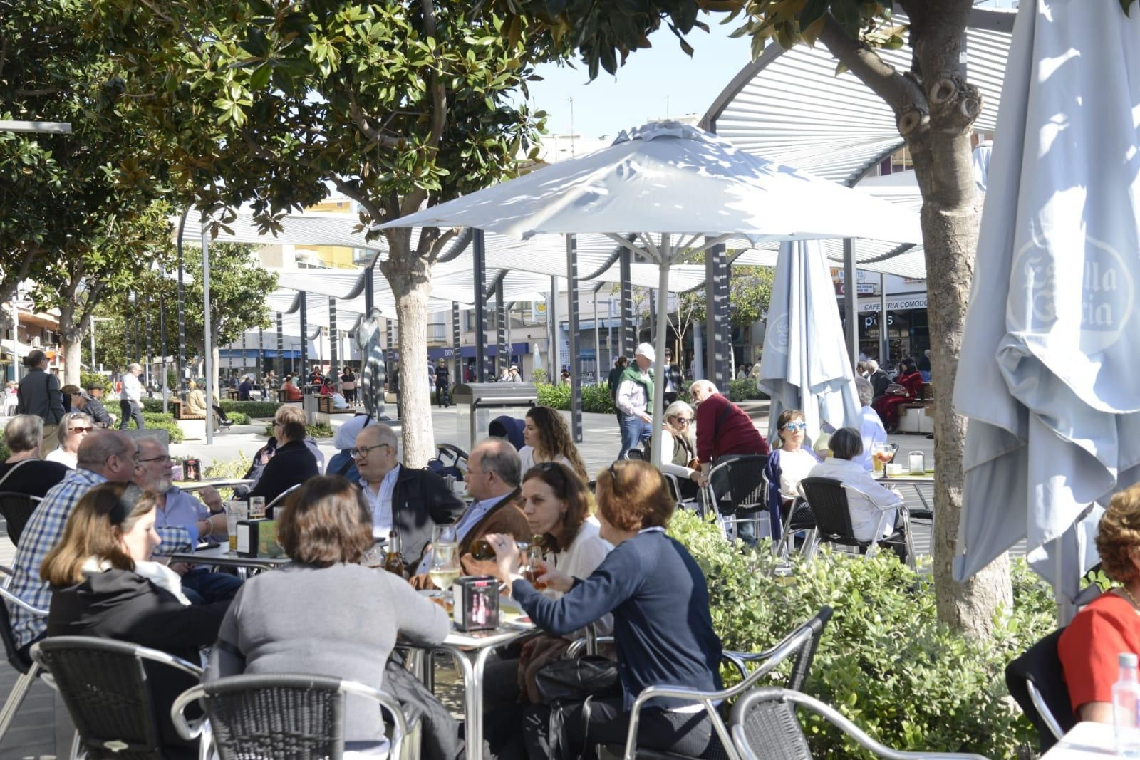 Una terraza de hostelería en Torremolinos.