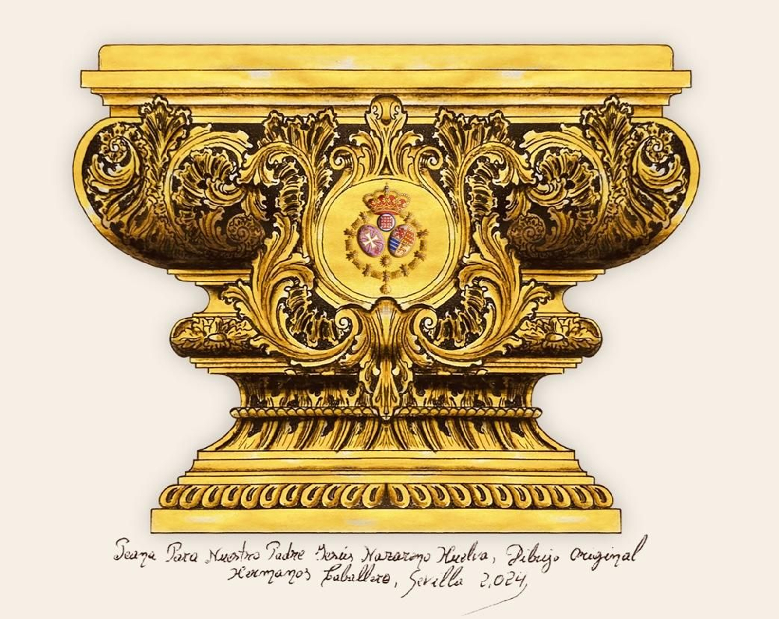 Diseño de la nueva peana para el Nazareno de Huelva Diseño de la nueva peana para el Nazareno de Huelva
