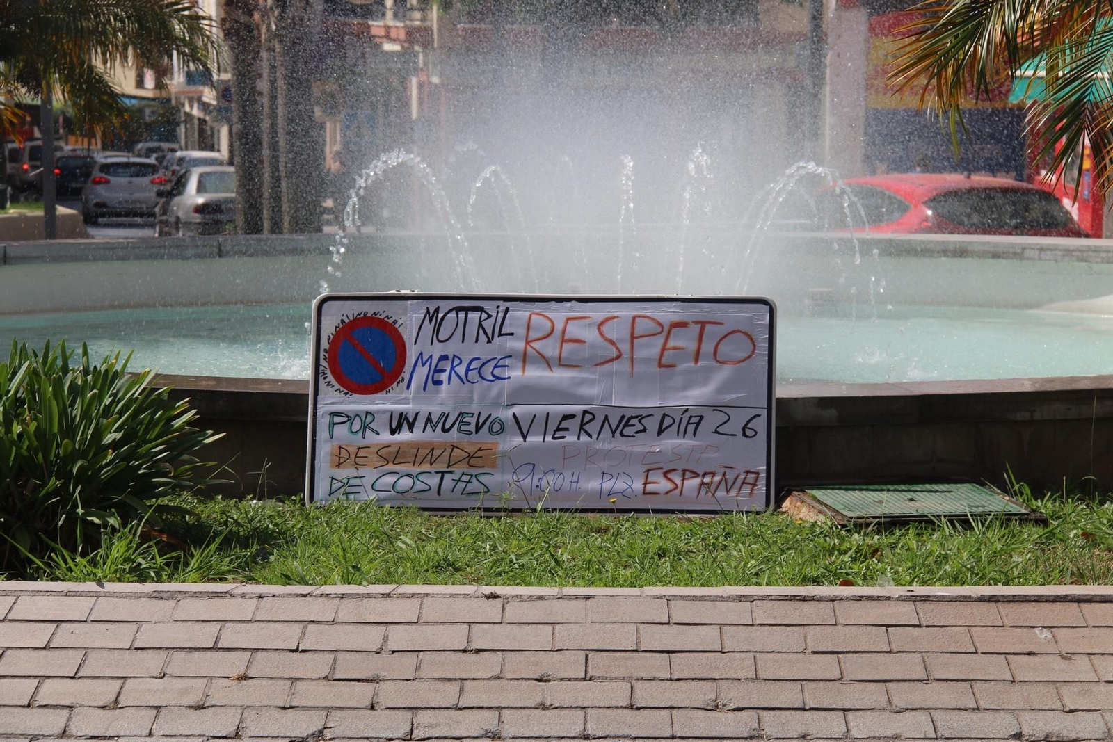 Un cartel reivindicativo en el municipio