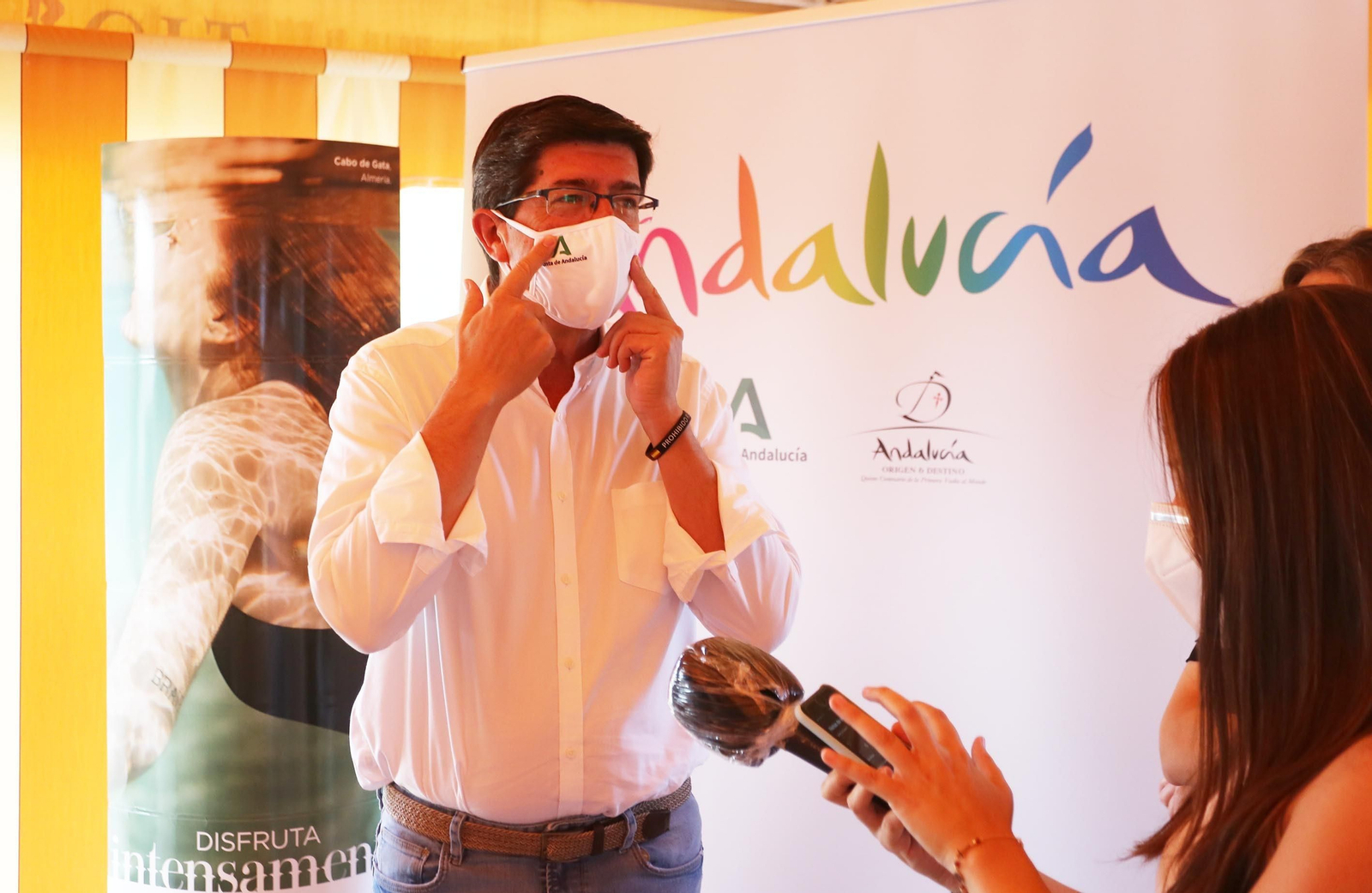 Juan Marín, con su mascarilla.