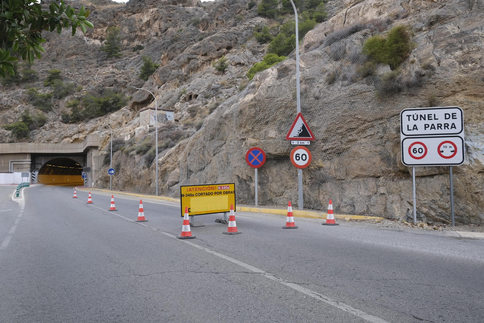 Desprendimiento en la Carretera de El Cañarete