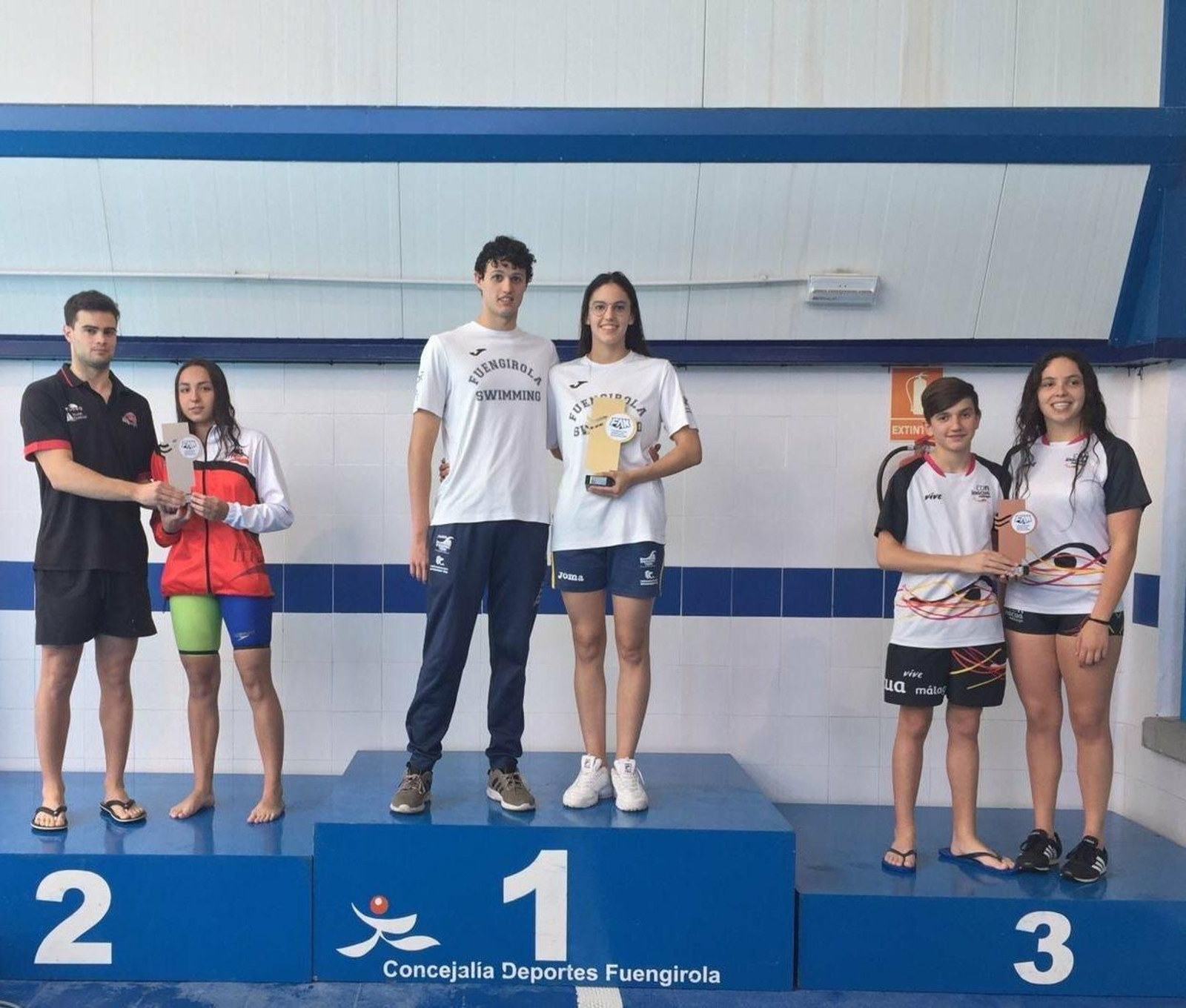 Podio del Campeonato de Andalucía de larga distancia.