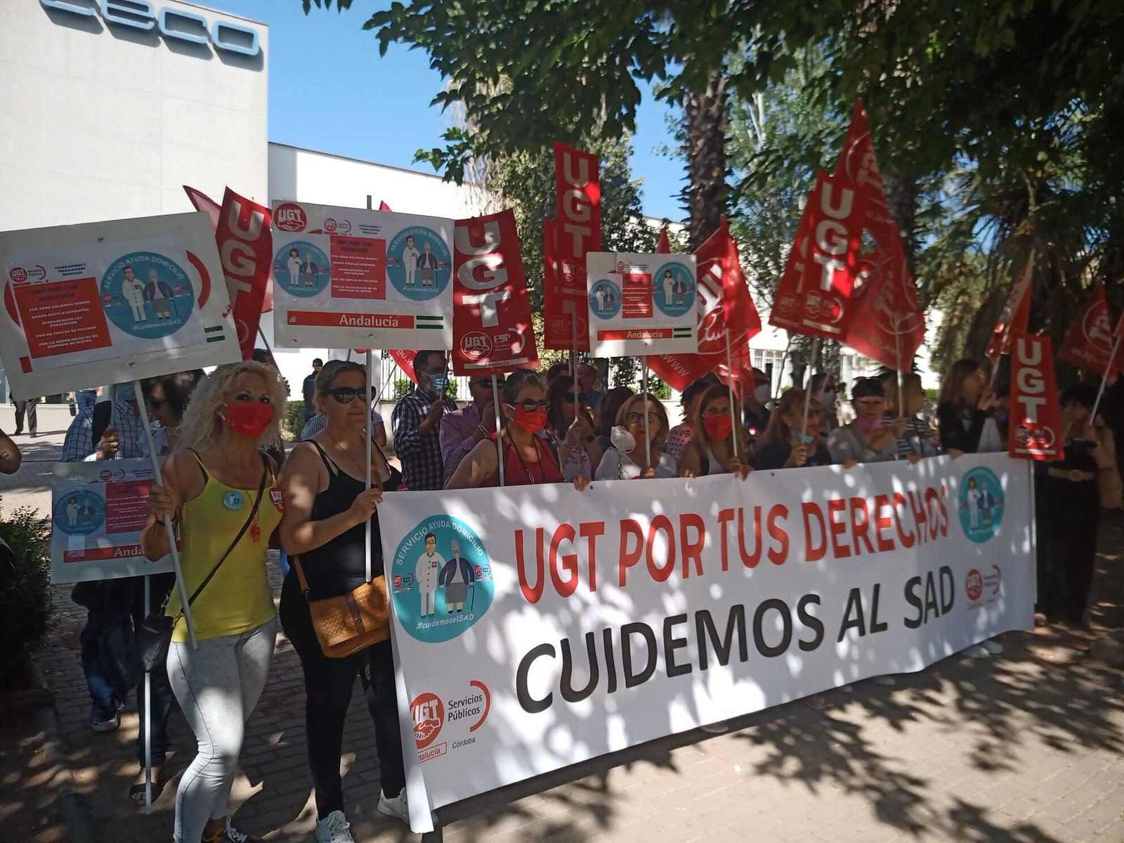 Protesta de UGT frente a Ceco.