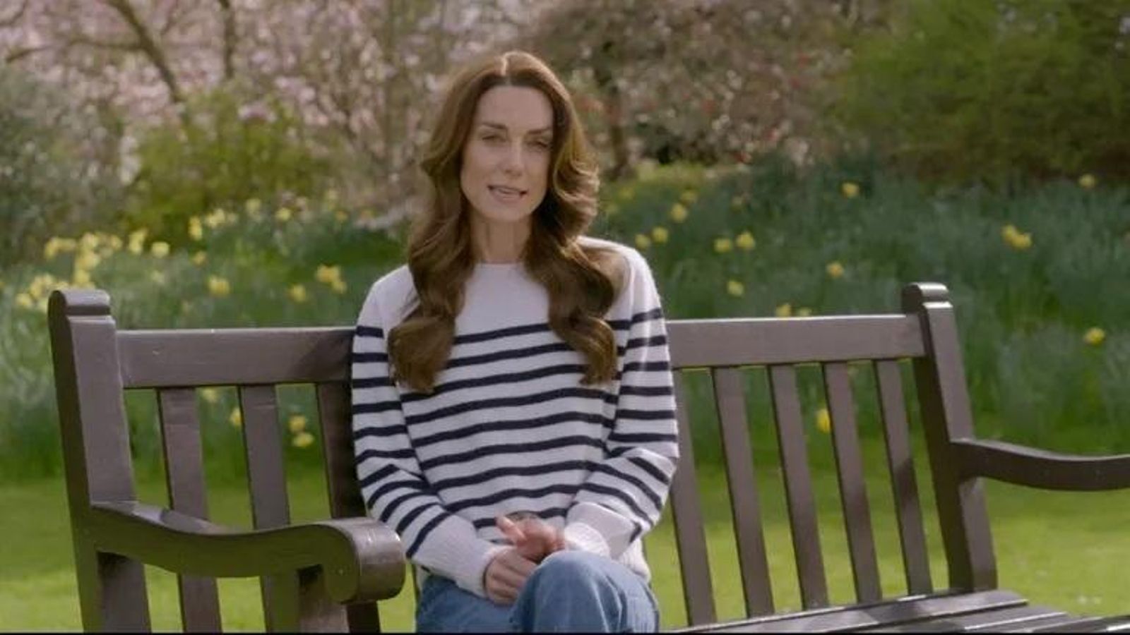 Kate Middleton en el vídeo en el que anunciaba que sufre cáncer