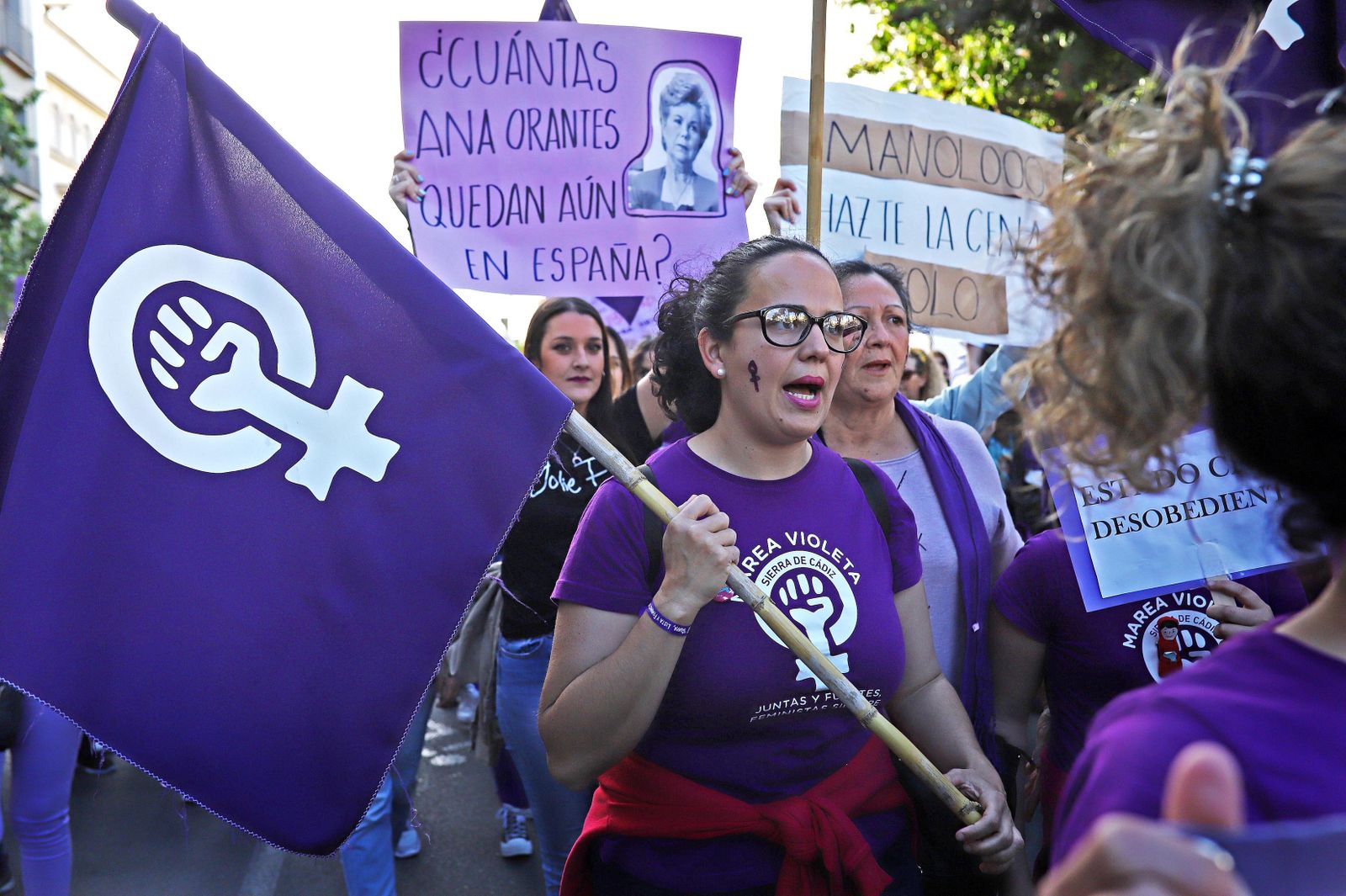 Imágenes de la manifestación 8M en Jerez