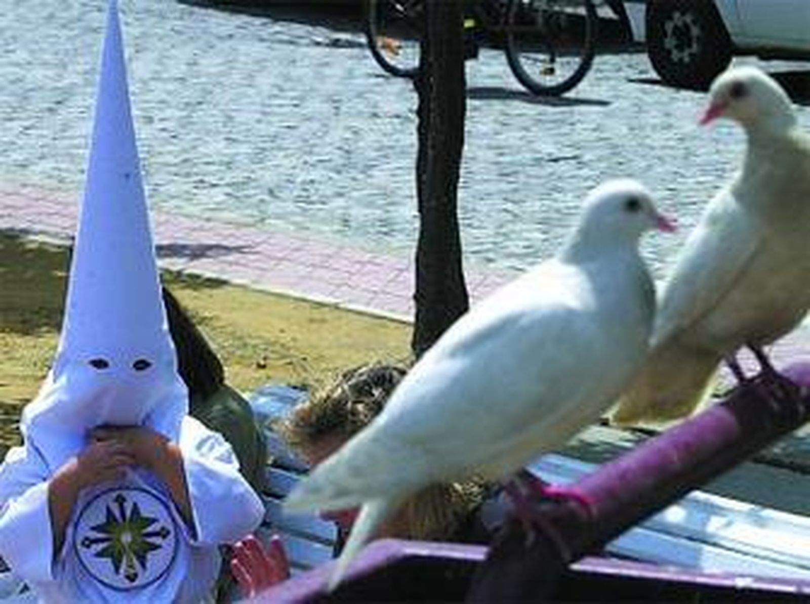 Un pequeño cofrade de la hermandad sevillana de San Gonzalo.