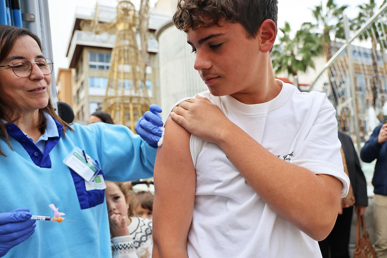Imágenes de la jornada de vacunación sin cita frente a la gripe y el Covid-19