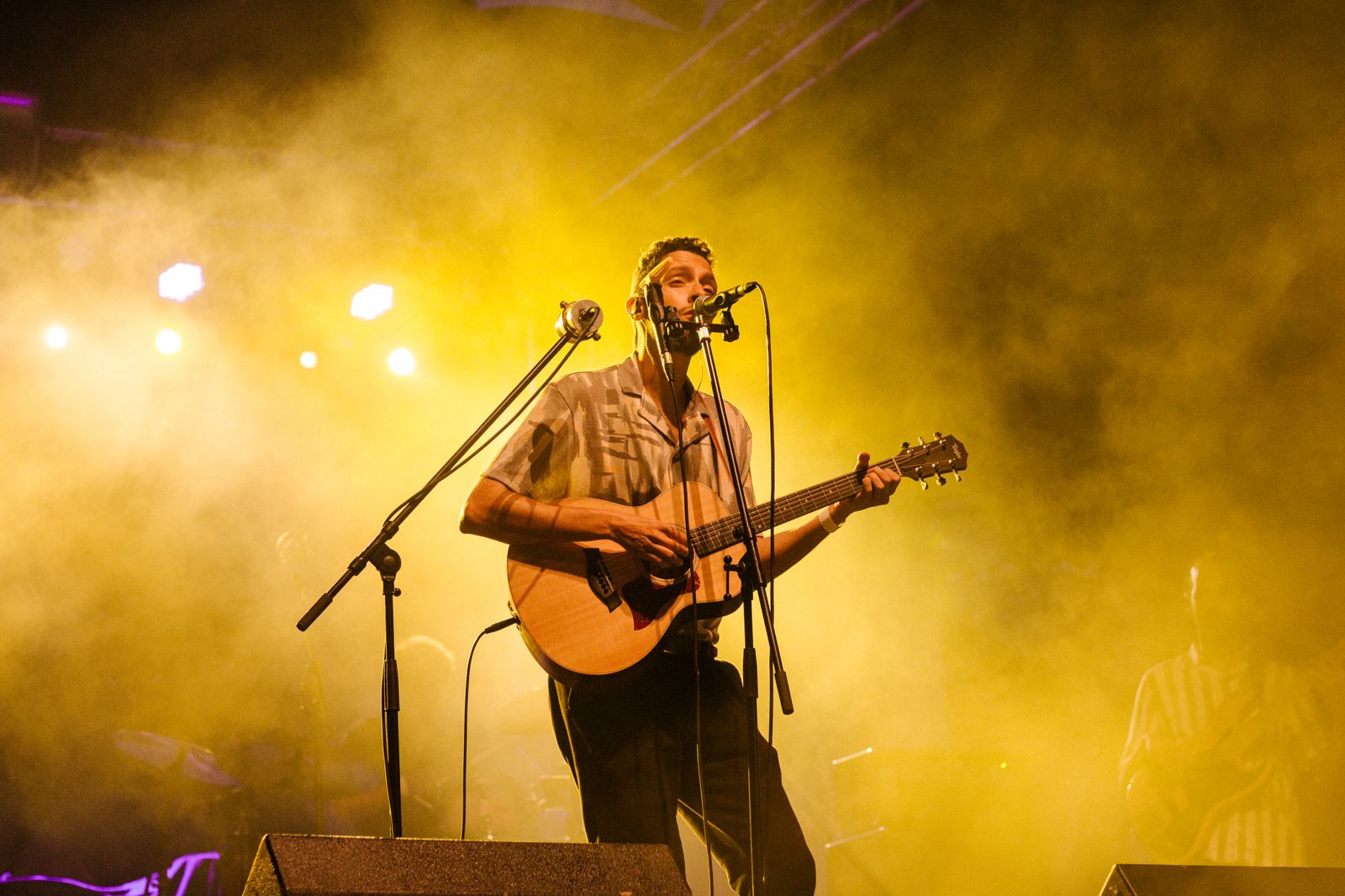 la banda Mundopardo, de Faro, durante su actuación en el escenario Quintalao.