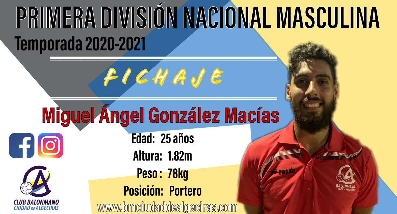 El anuncio del fichaje de Miguel Ángel González por el BM Ciudad de Algeciras