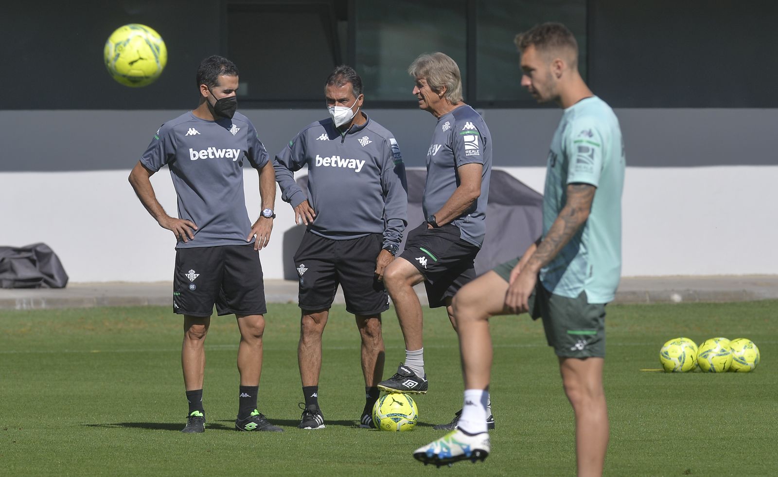 Pellegrini junto a Fernando y Alexis.