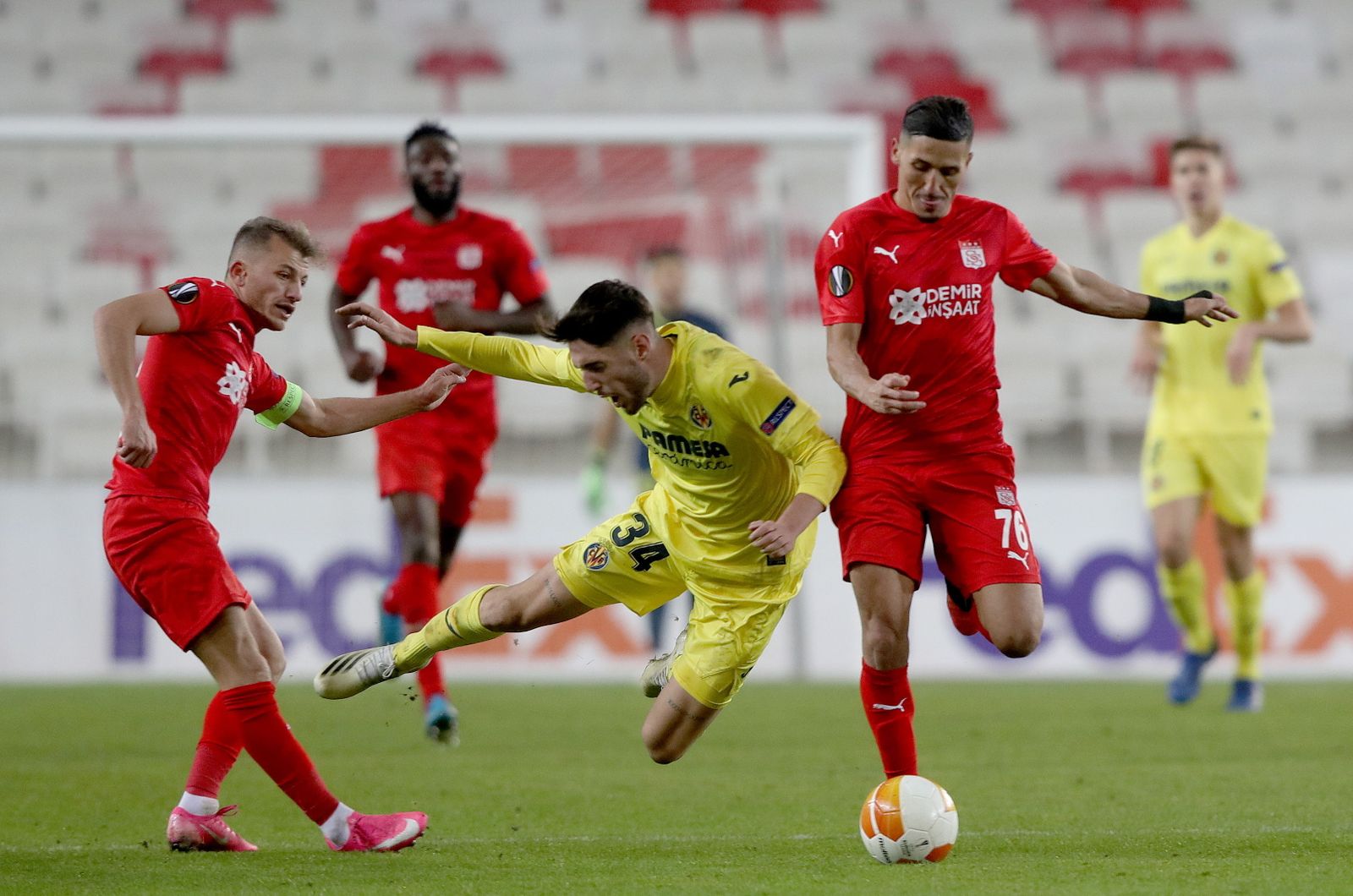 Imagen del Sivasspor-Villarreal de la pasada semana.