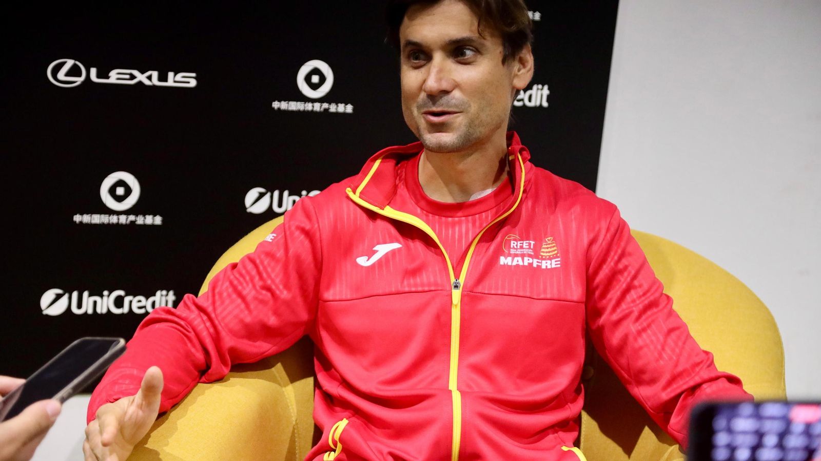 David Ferrer, durante la entrevista.