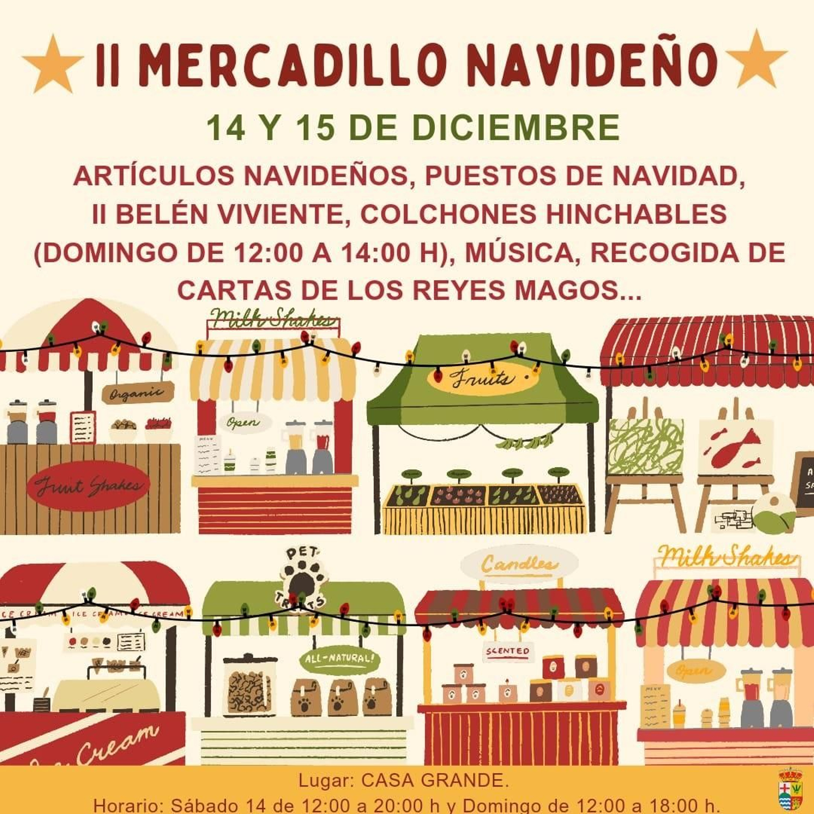 Programación del II Mercadillo Navideño.