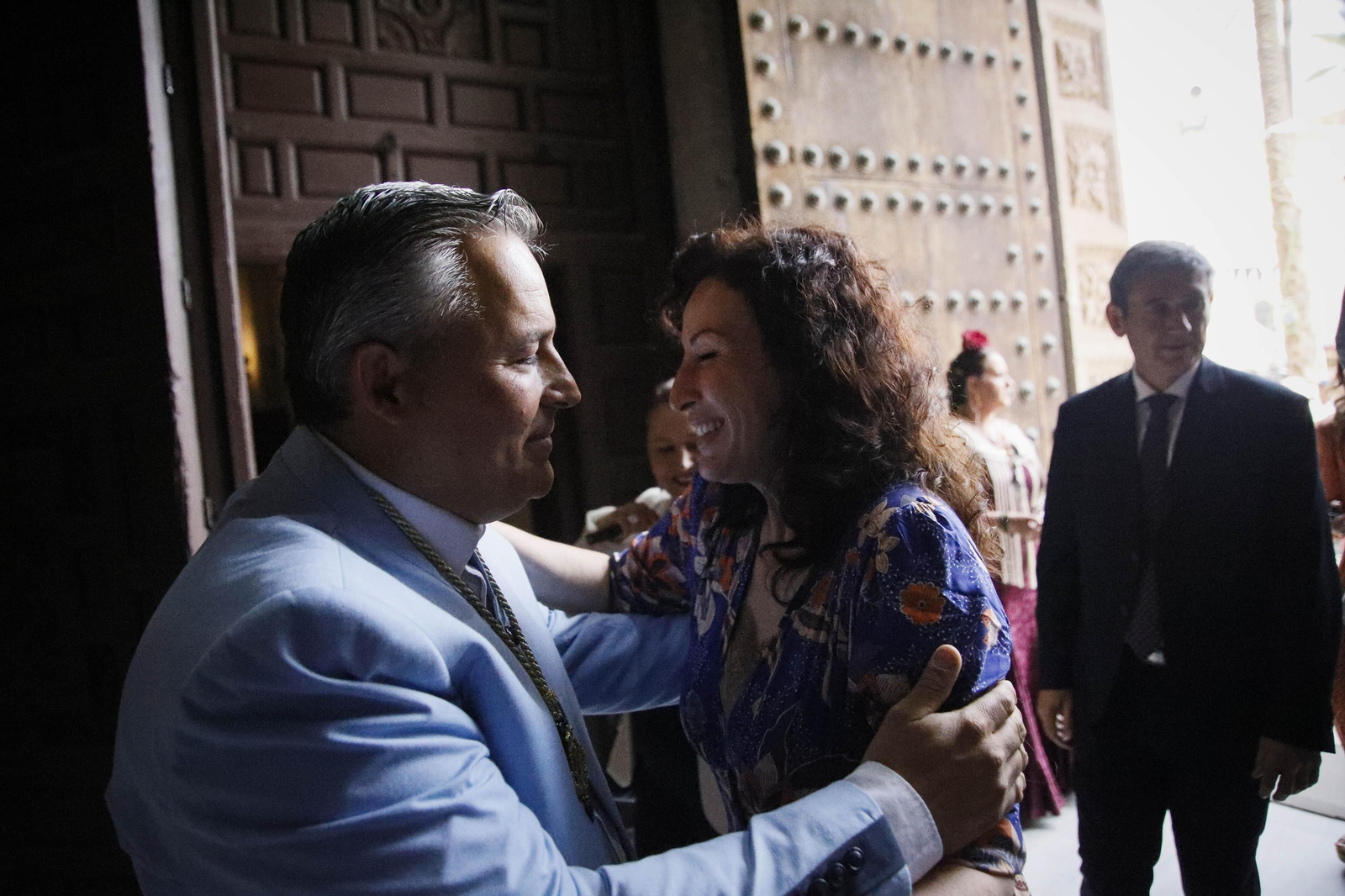 Imágenes de la salida  del Rocío desde la Catedral de Almería