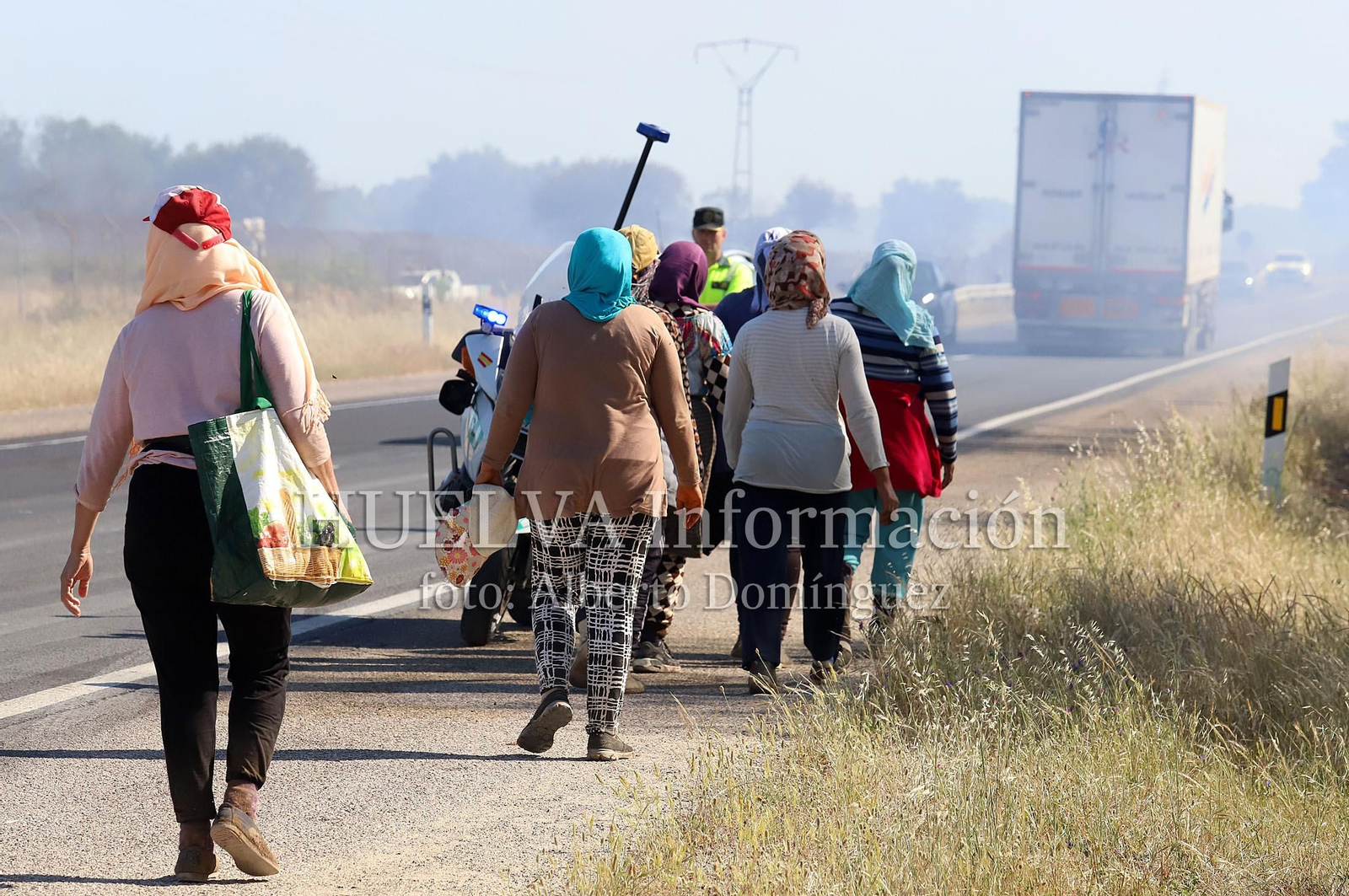 Imágenes del incendio en Doñana